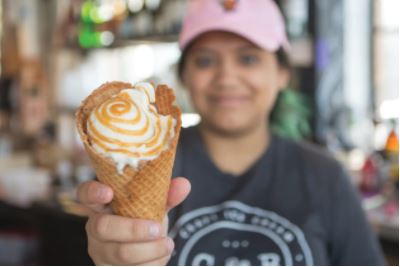The Crank & Boom Ice Cream Lounge in Lexington creates flavorful,value-added treats with local ingredients.