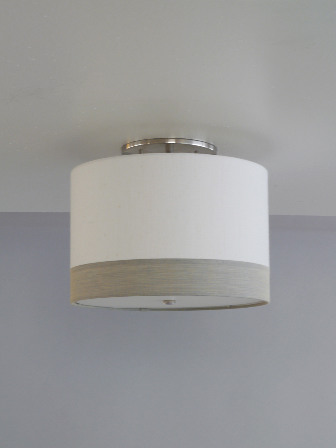 Drums and Boxes_C-198_Ceiling Mounted Striped Drum_Polished Nickel_White with Gray.jpg