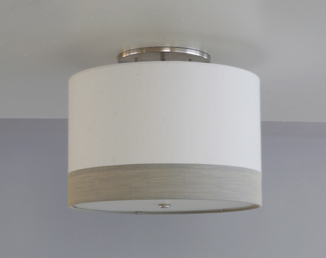 Drums and Boxes_C-198_Ceiling Mounted Striped Drum_Polished Nickel_White with Gray.jpg
