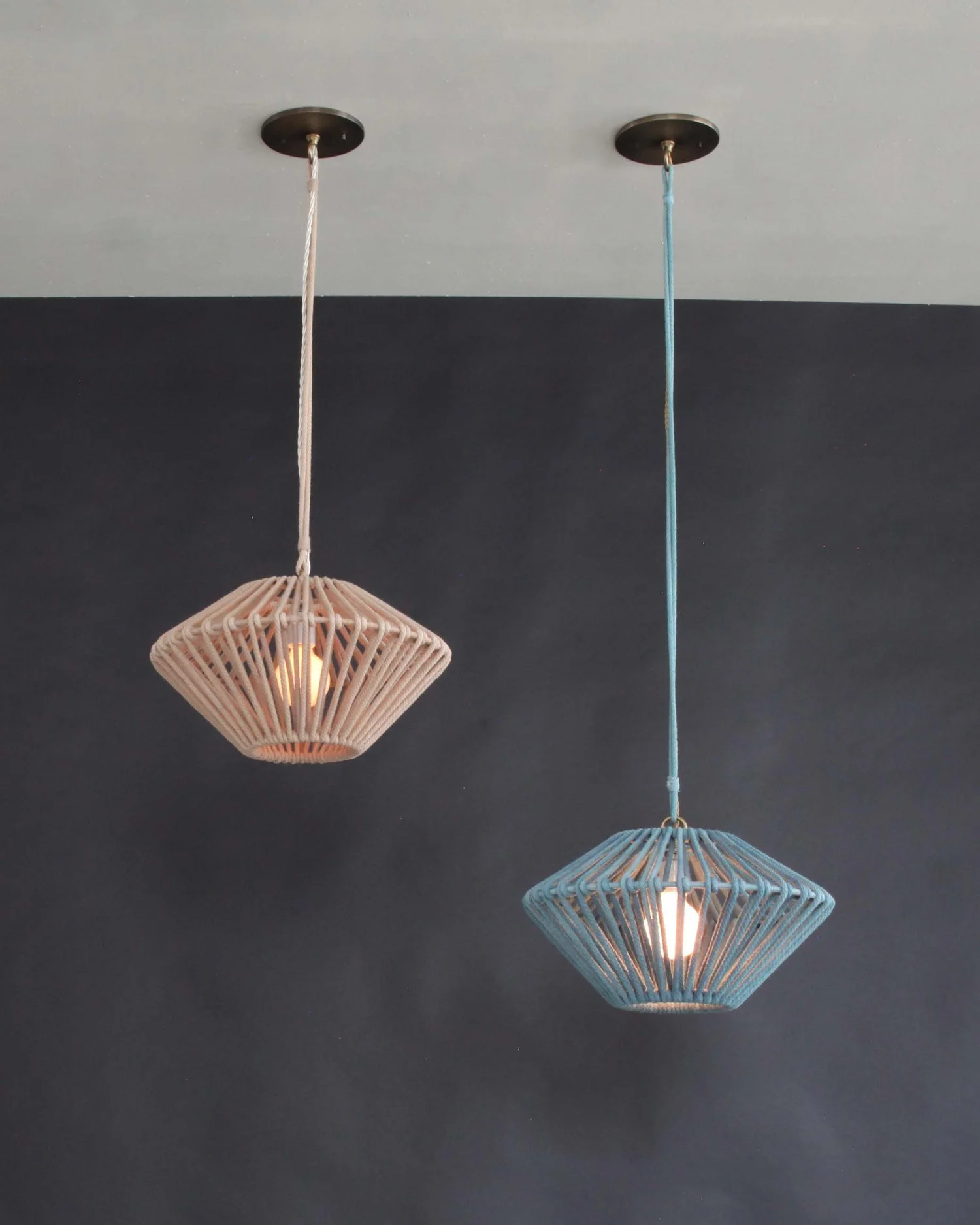 C-270_Hover+Pendant_Evening+Blue+25%_48%22oh_Camel+25%_36%22oh_both+Antique+Brass+Rope+LIT.jpg