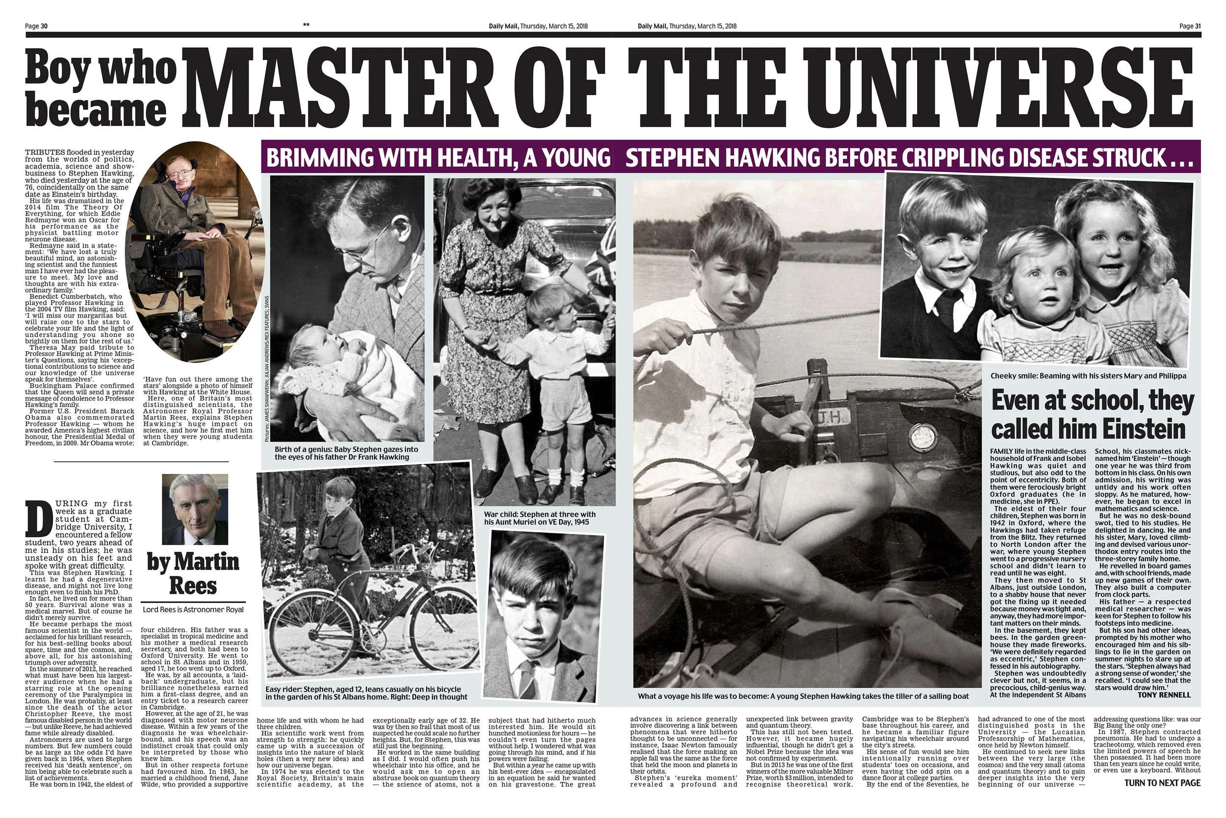 Stephen Hawking / Daily Mail