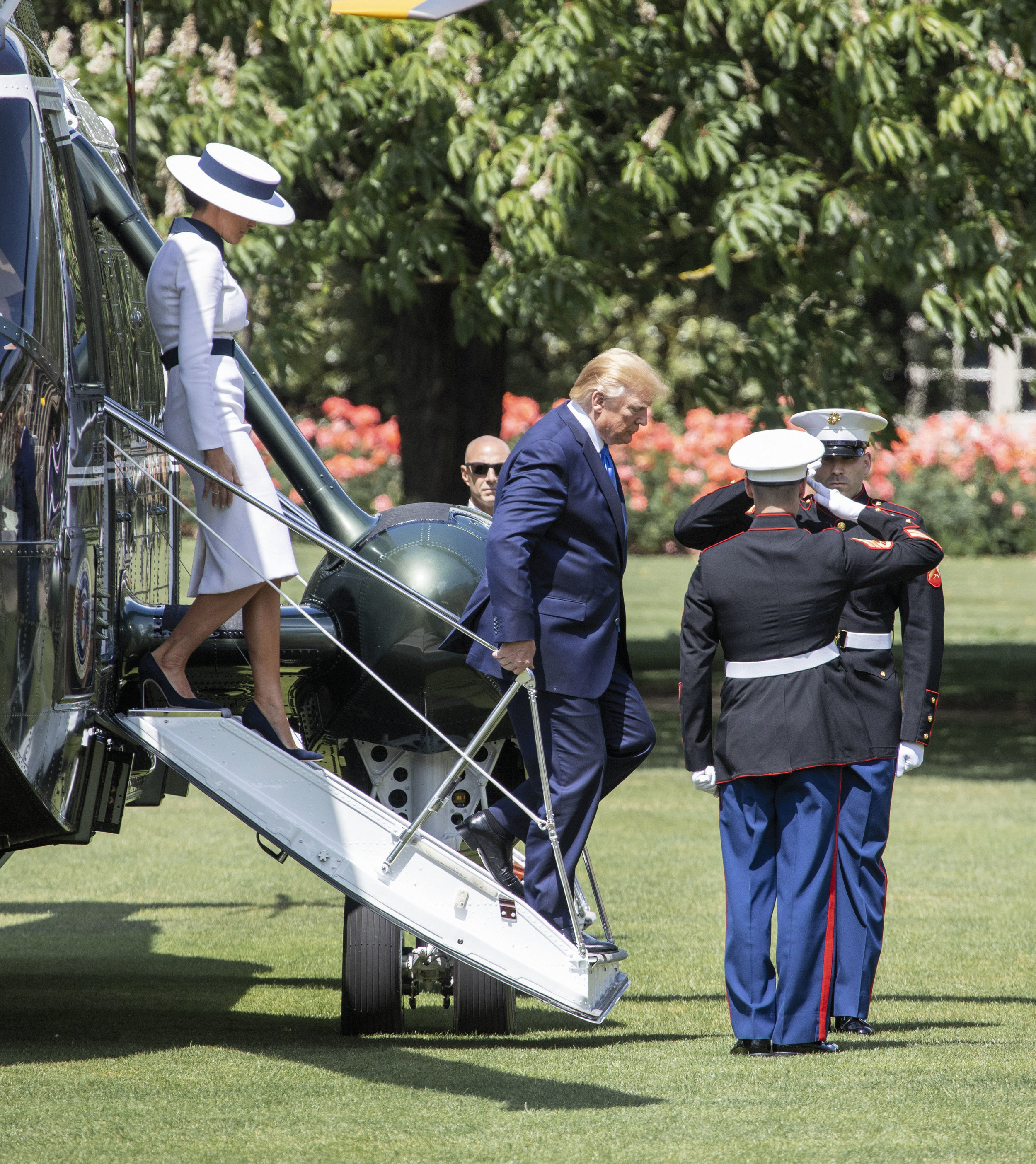 US President Donald Trump and the First Lady Melania Trump 