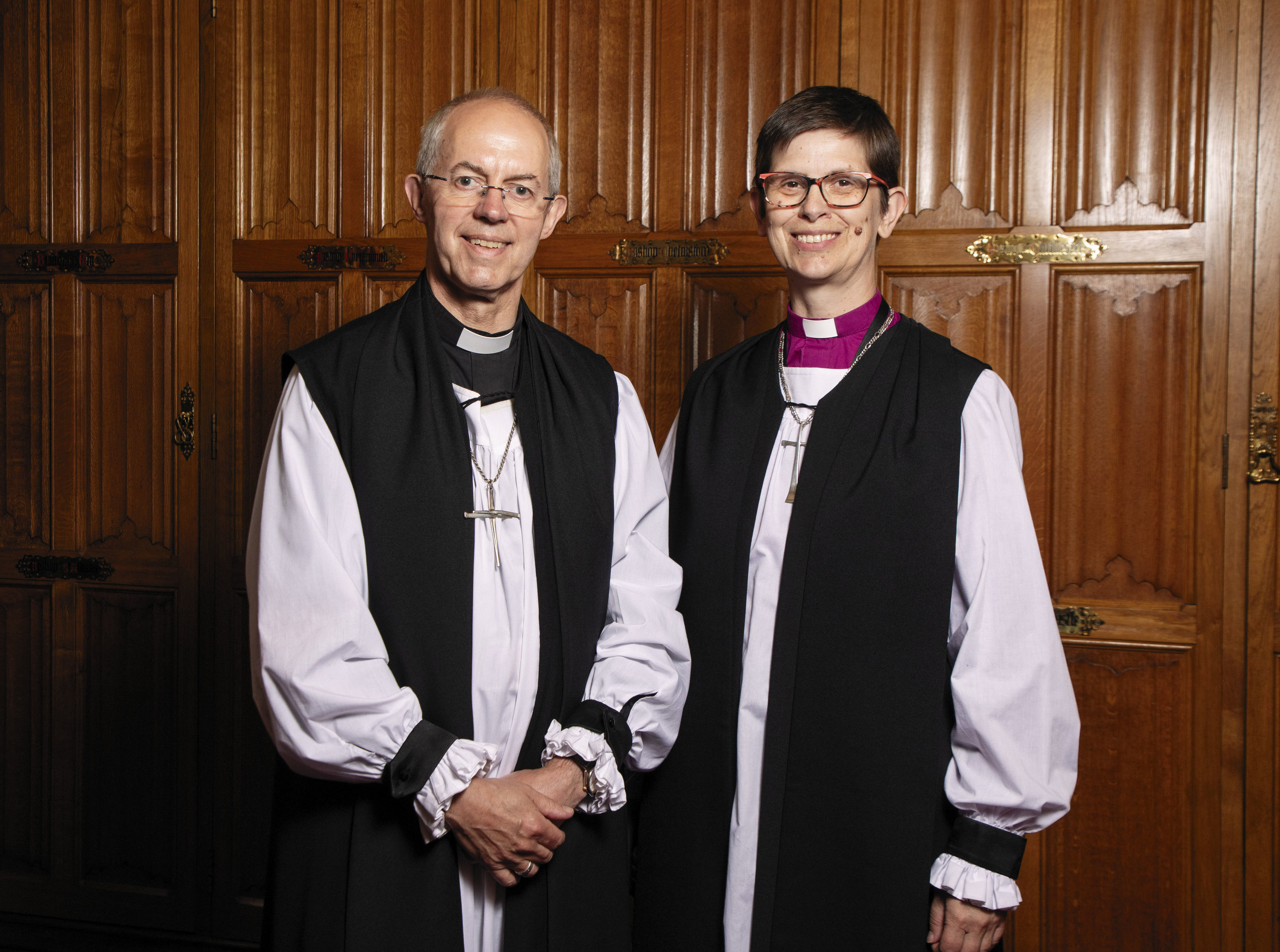 Justin Welby The Archbishop of Canterbury and Libby Lane, Bishop of Derby