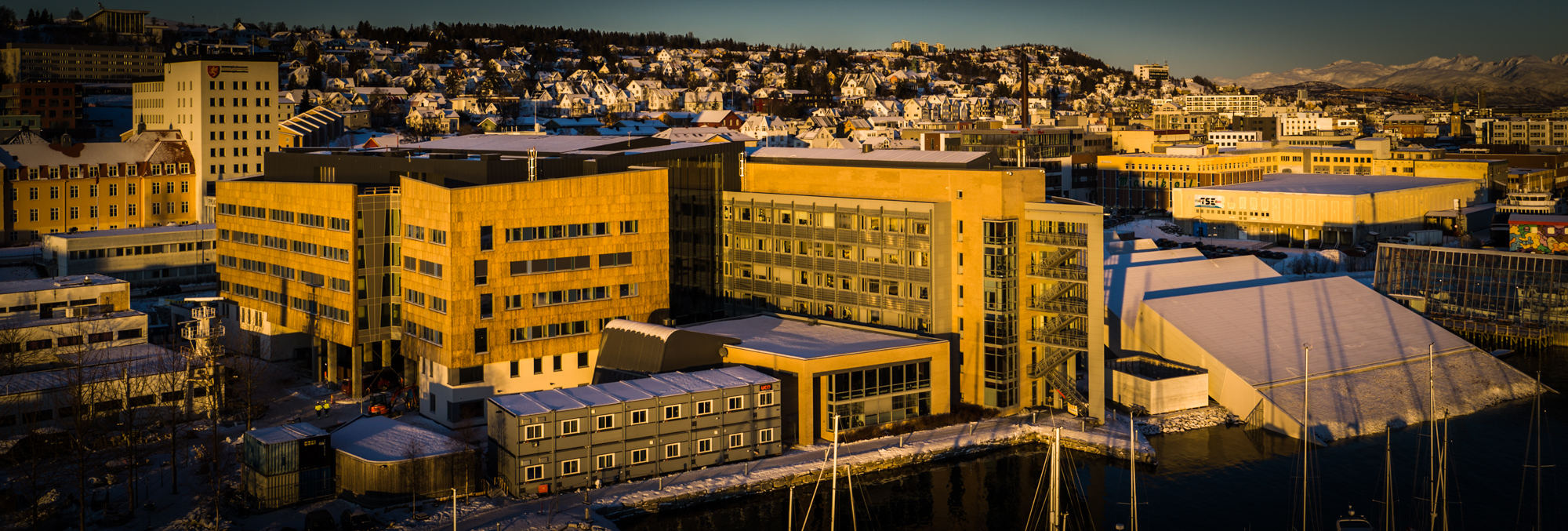 The expanded Fram Centre greatly amplifies research infrastructure in Tromsø, with workspaces for 530 people.      JONAA©Eirik Nicolai Heim/Crux Film 