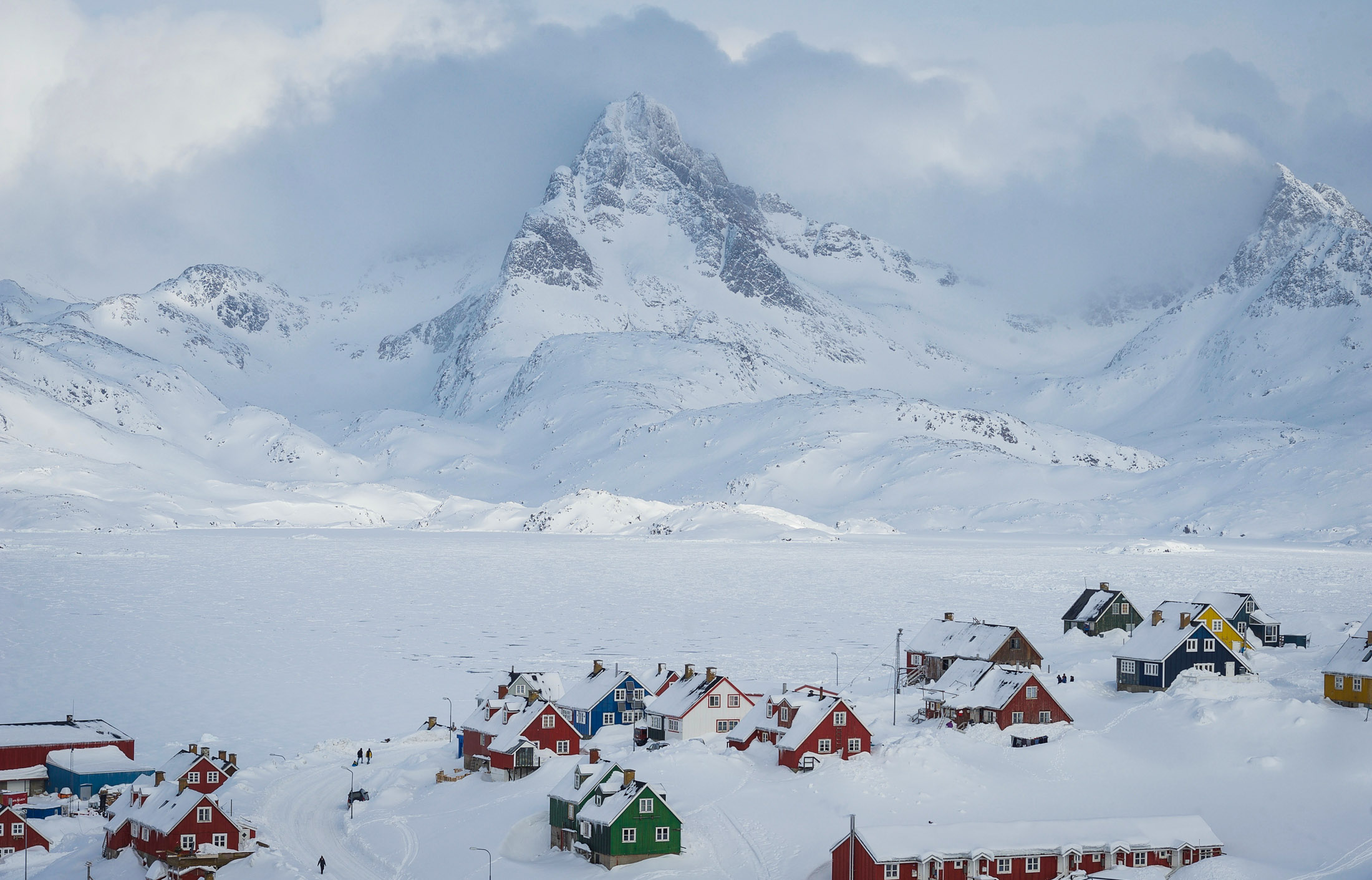 The Inuit town of Tasiilaq on Greenland's East Coast. Home to both Ulrik Sanimuniaq and Tobias Ignatiussen.   JONAA©Kristjan Fridriksson
