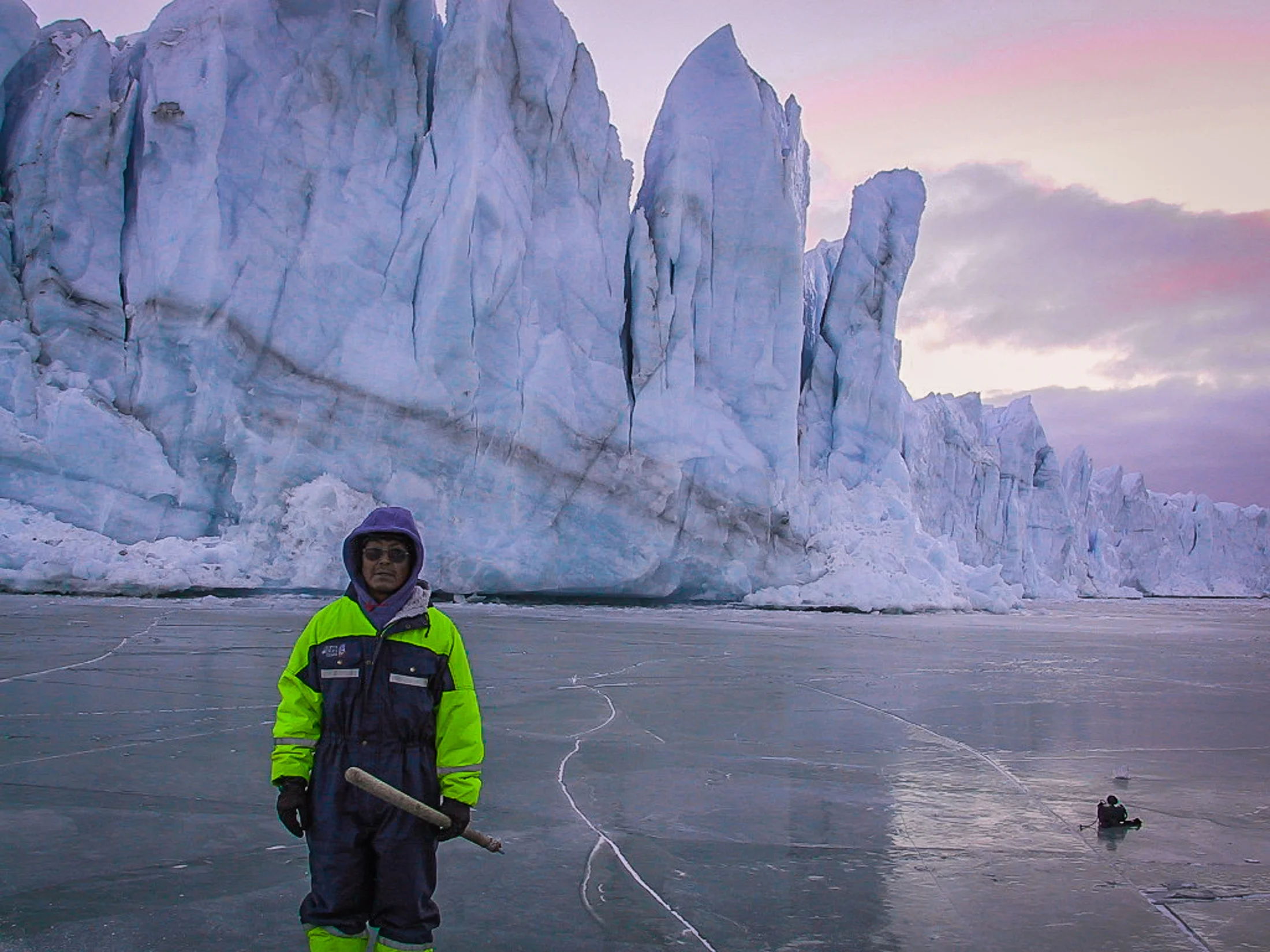 Ulrik Sanimuinaq, one of Greenland's great polar bear hunters. An exceptional individual with a unique understanding of different ice conditions and deep respect for the towering arctic nature, all its elements and all its living things. JONAA©Kristjan Fridriksson.
