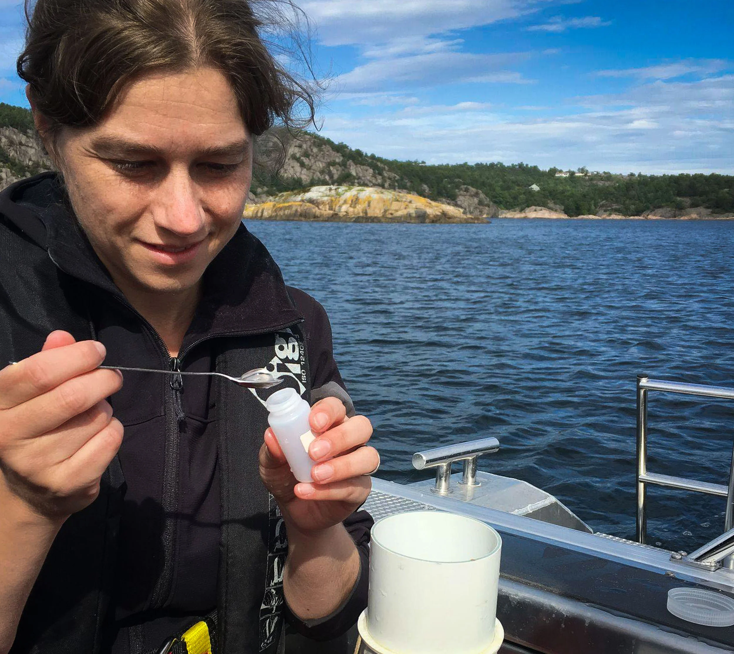 Aquatic ecologist Amanda Poste at work. JONAA©Guttorm Christensen