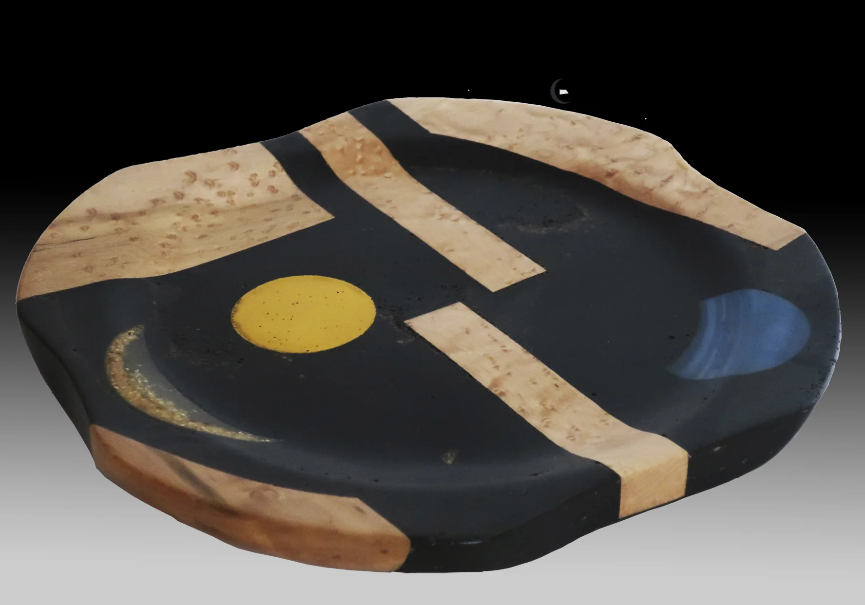 Birdseye Maple, coffee, pastel chalk, resin 2.jpg