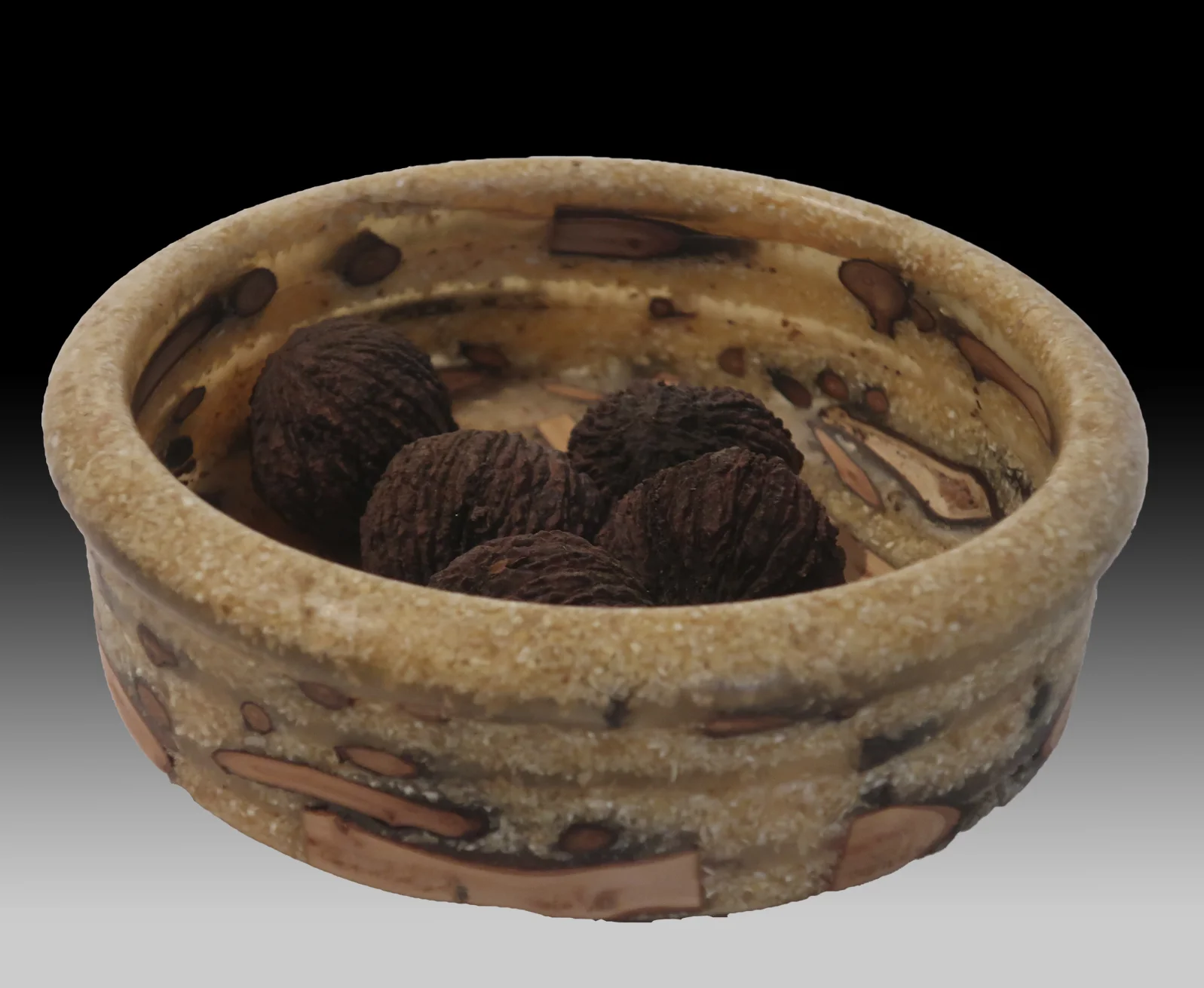 Walnut twigs, Walnuts, Yellow Corn Meal, resin.jpg