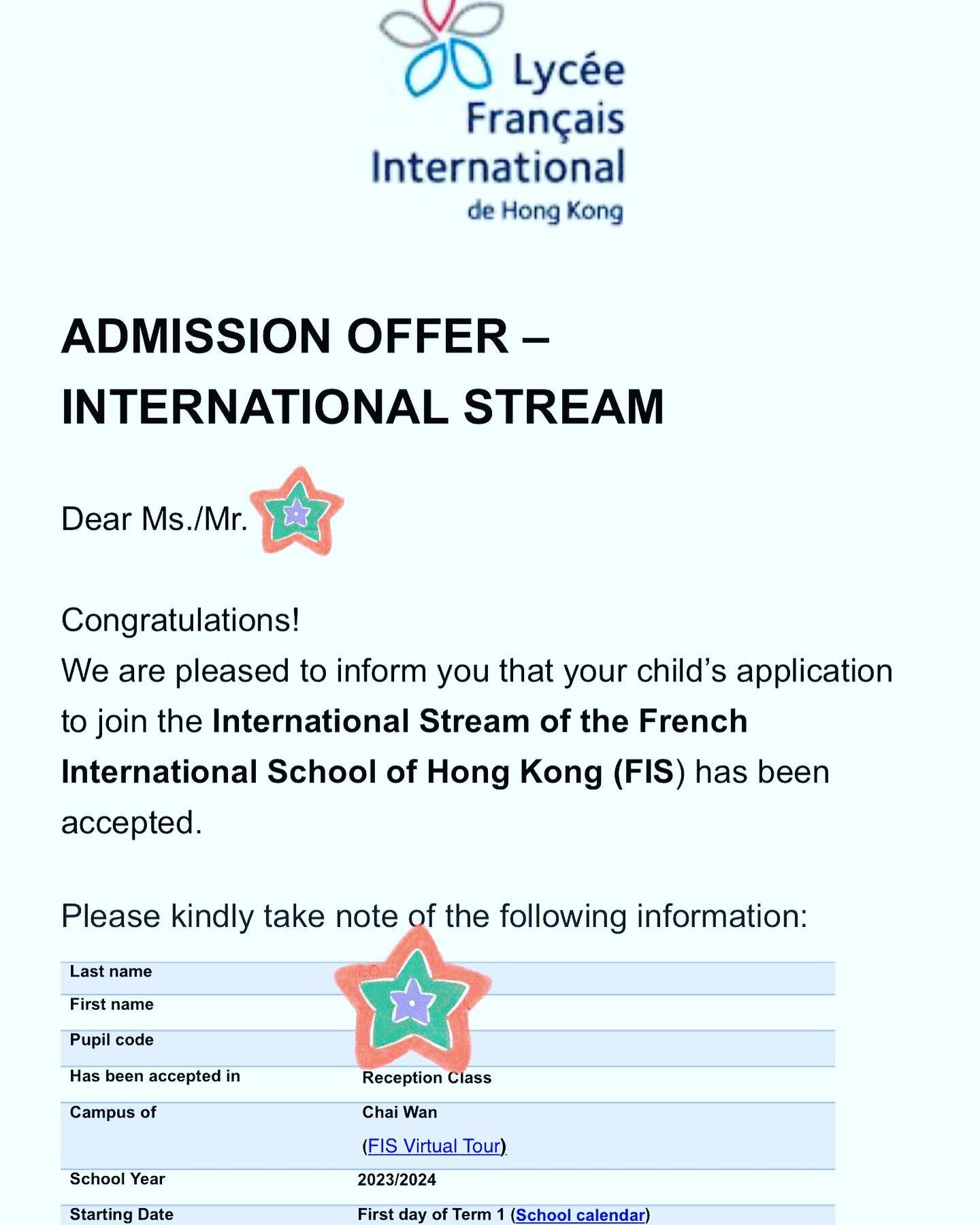 The international school interview season finally went by and it is time to get the rewards🎁! We gradually received more good news 📇from our new batch of interview class students. Hope more to come! 🤞🏼
.
.
.
#esf #frenchinternationalschool #year1