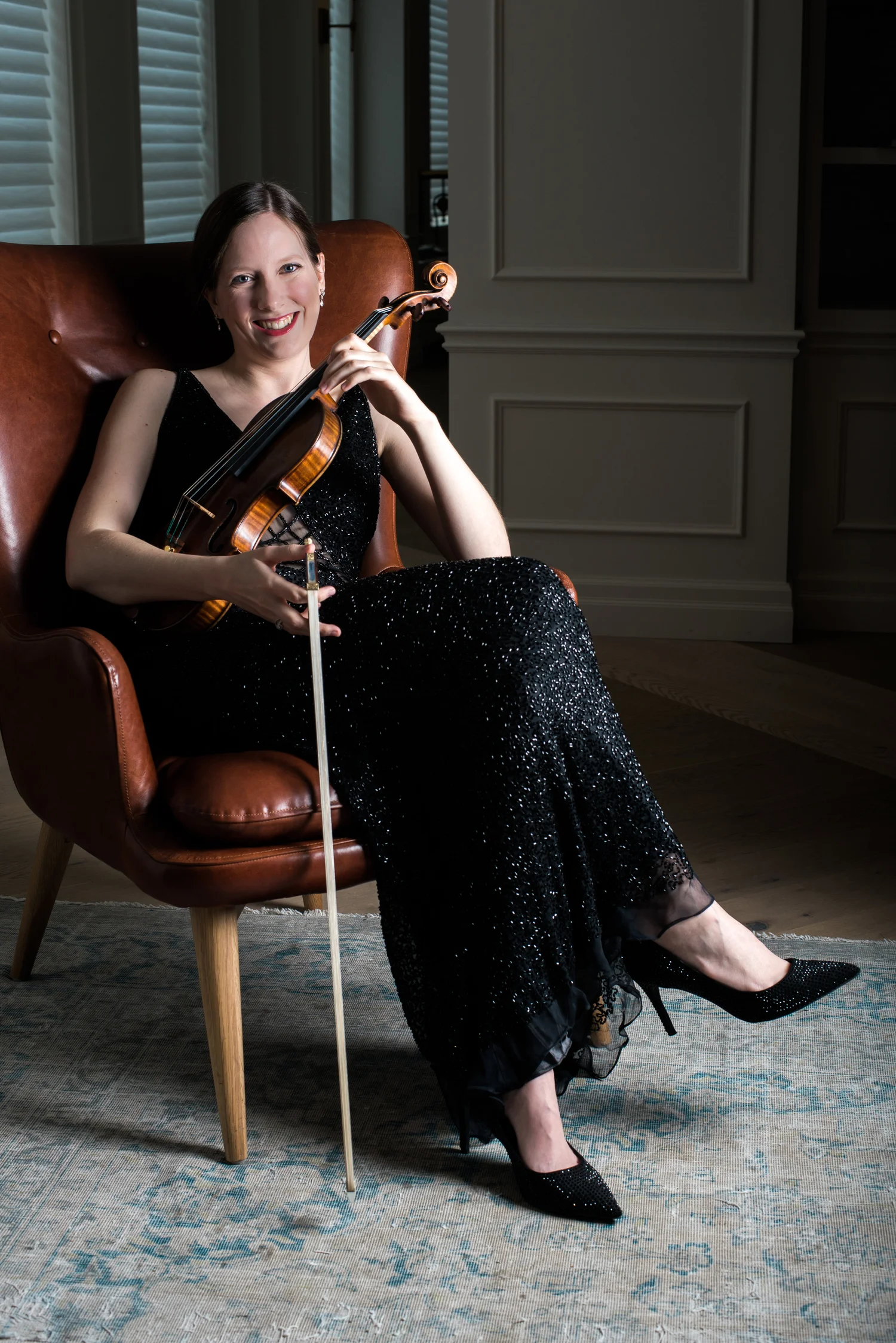 Bénédicte Lauzière with her violin