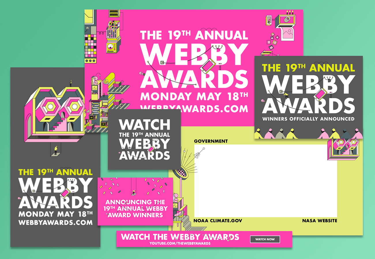 A sampling of Ads and social assets created for the lead up to the big show.