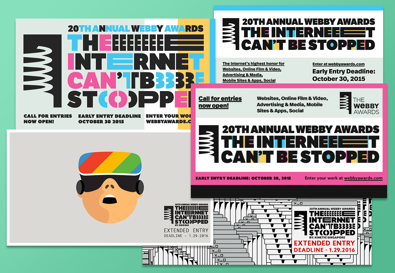 The general information collateral used the theme, mark and bold colors, then week to week we used the creative sent by a partner.