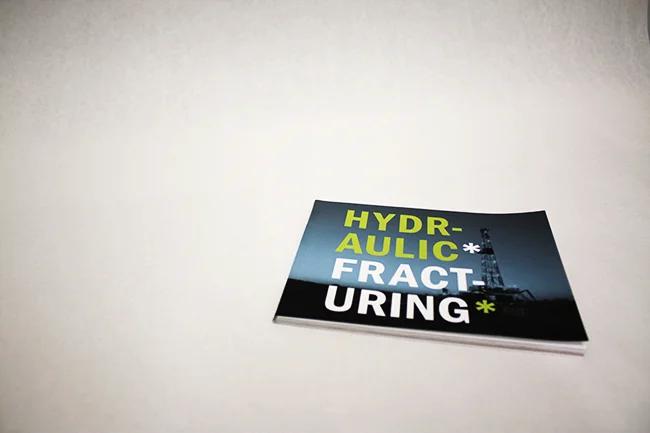 After graduating, I found out that a Hydro-Fracking company was set to Frack the shale in New York State near my former college and the NYC watershed. I learned about fracking in my senior year and hated the idea of the potential effects on the population and environment. I set out to research and create some informational books and a poster series to help people learn about all the negative effects and vote against the proposed fracking site.