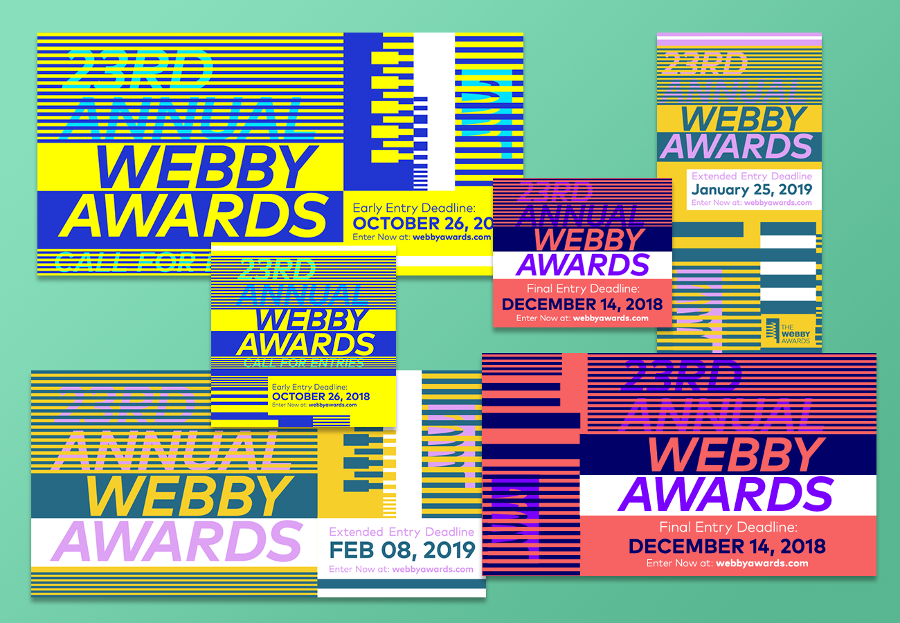Using the original design I expanded our palette for the 3 entry dates.