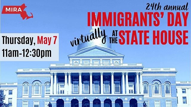 ❗️TOMORROW❗️
Immigrants&rsquo; Day at the State House
RSVP: https://www.eventbrite.com/e/immigrants-day-virtually-at-the-state-house-2020-tickets-103381890016
Join MIRA, AOD and countless other organizers in meeting virtually with Massachusetts legis