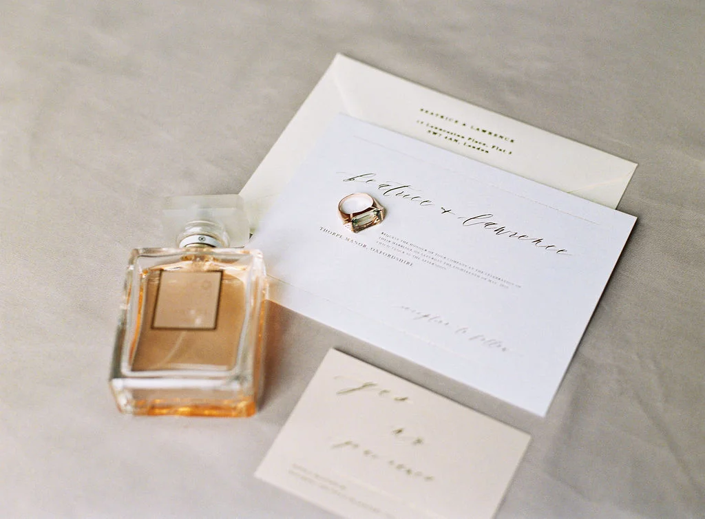 Chic gold foil stationery