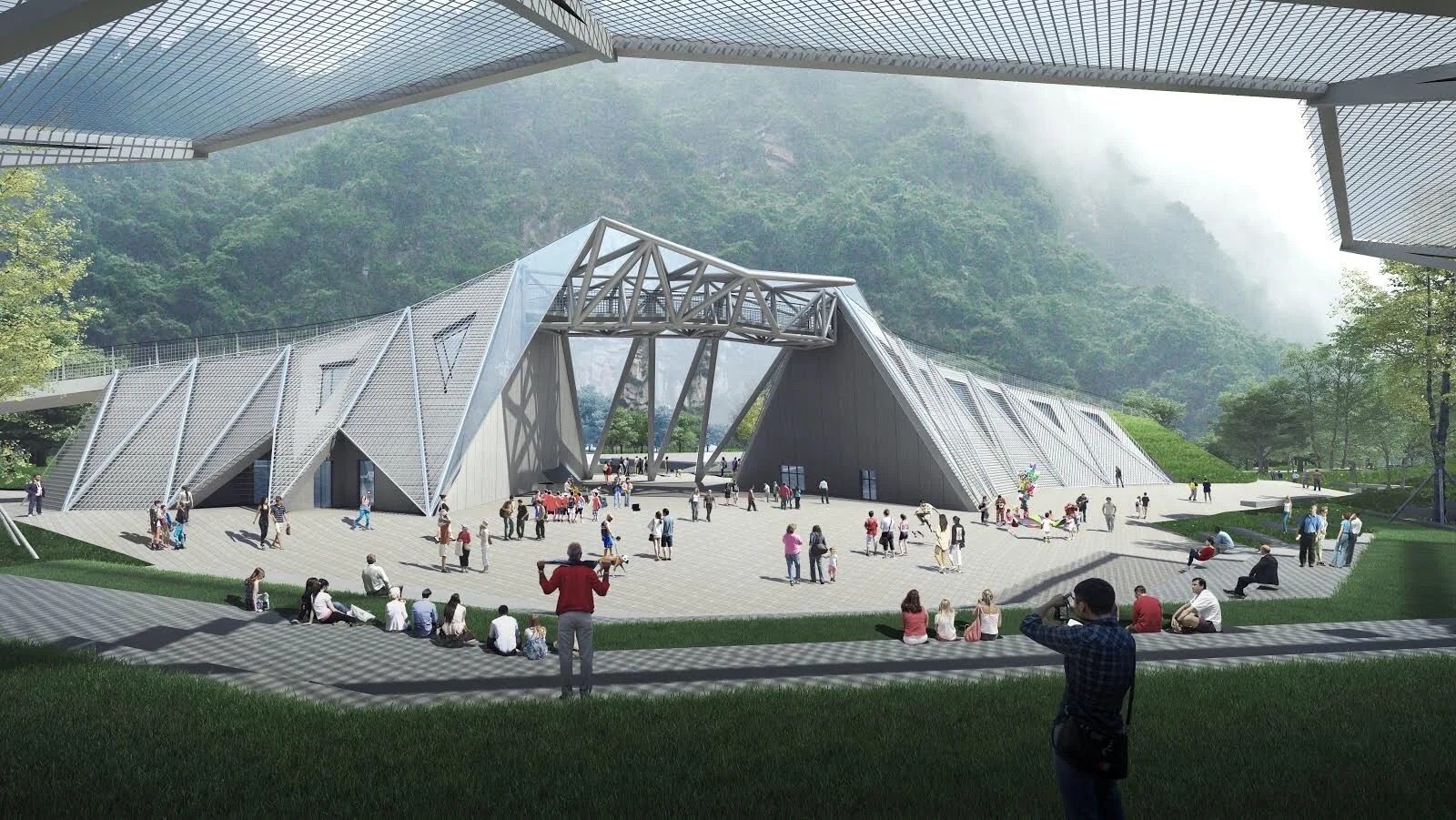 Outdoor theatre, Sichuan Province, ongoing. Image ©. Click here for more info