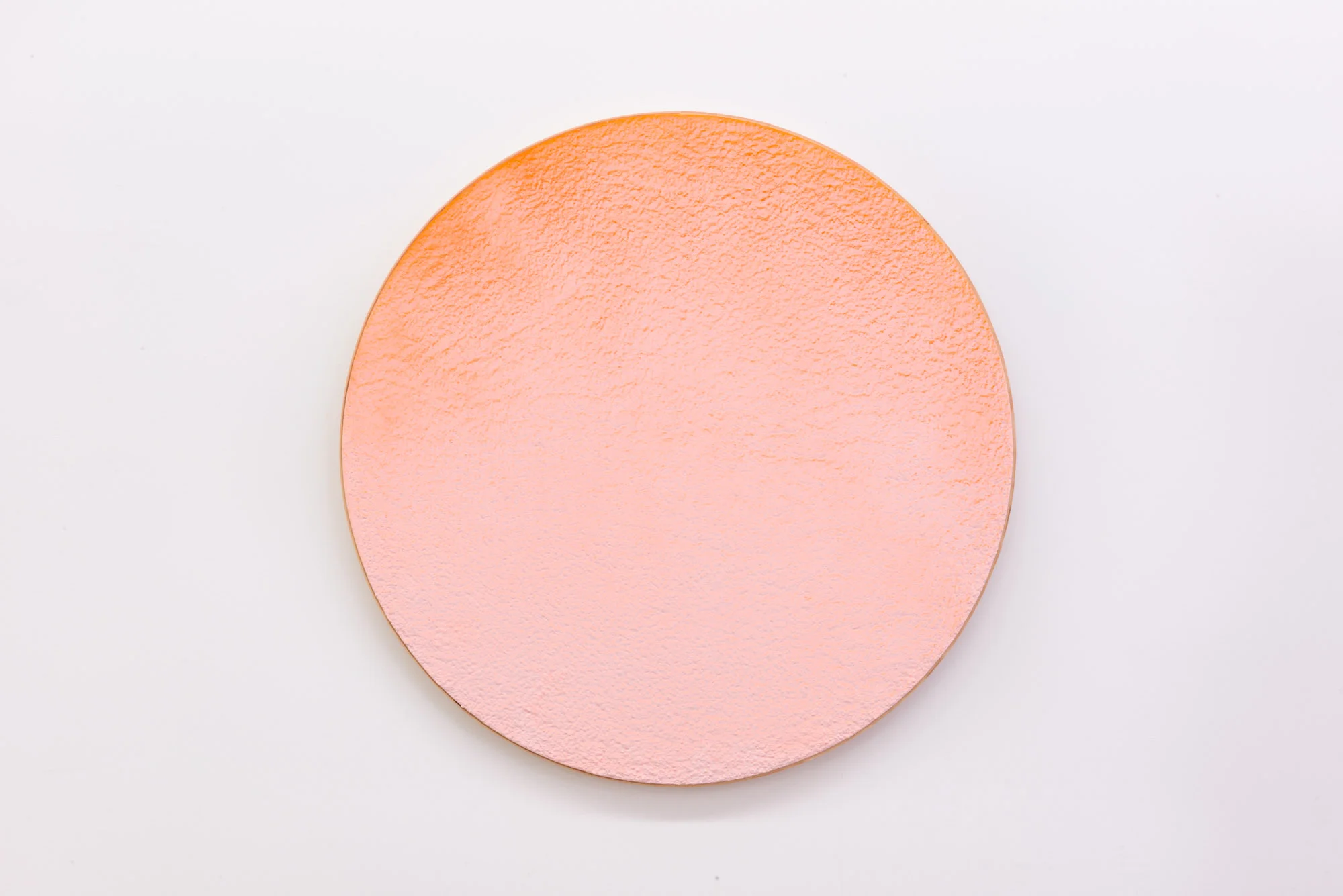 Pierre Julien, In the Deepest Oceans - C002, 2018, stucco, acrylic and spray paint on wood panel, 30” diameter (76 cm)