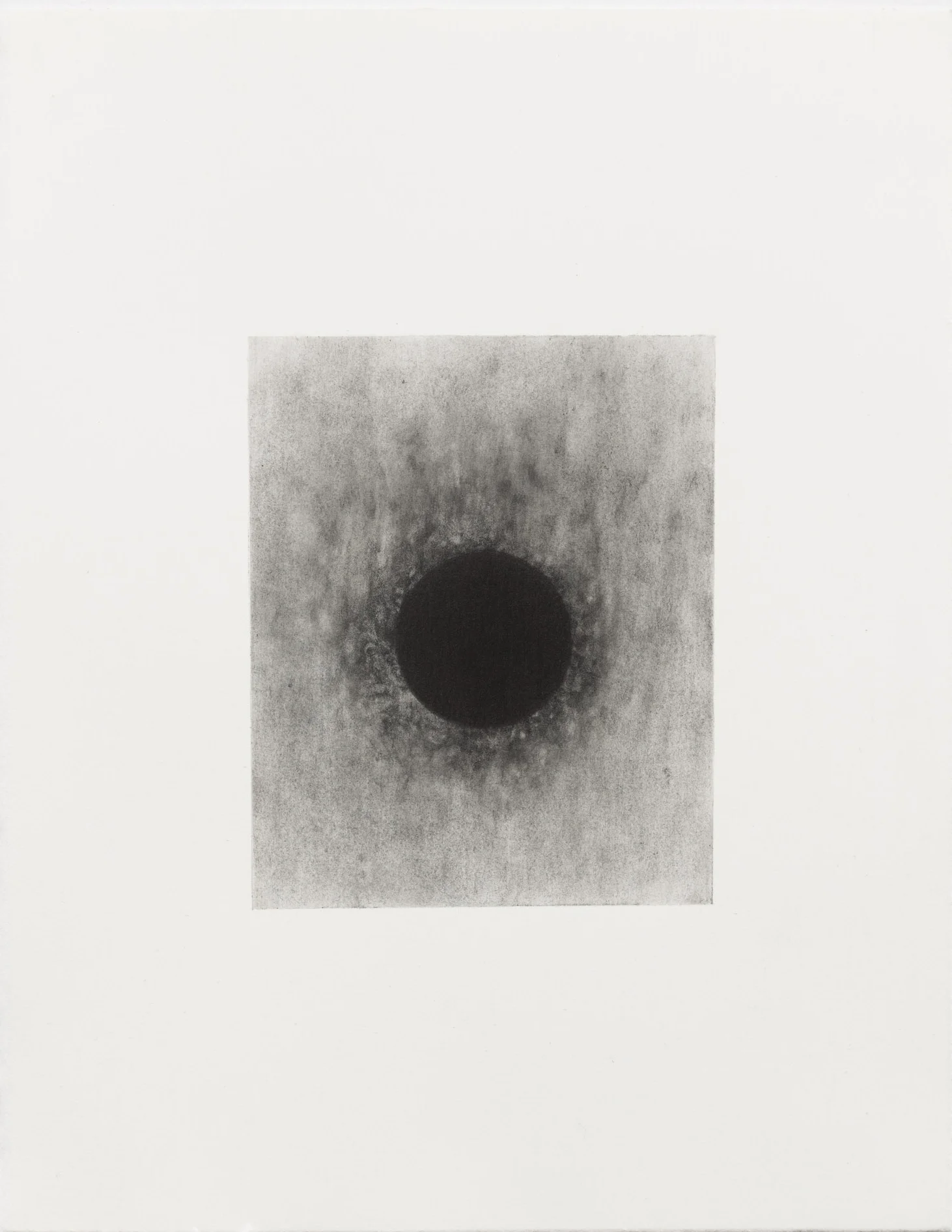 Carl Trahan, O 4, 2018, graphite on paper, 5” x 4” (12 x 10 cm)