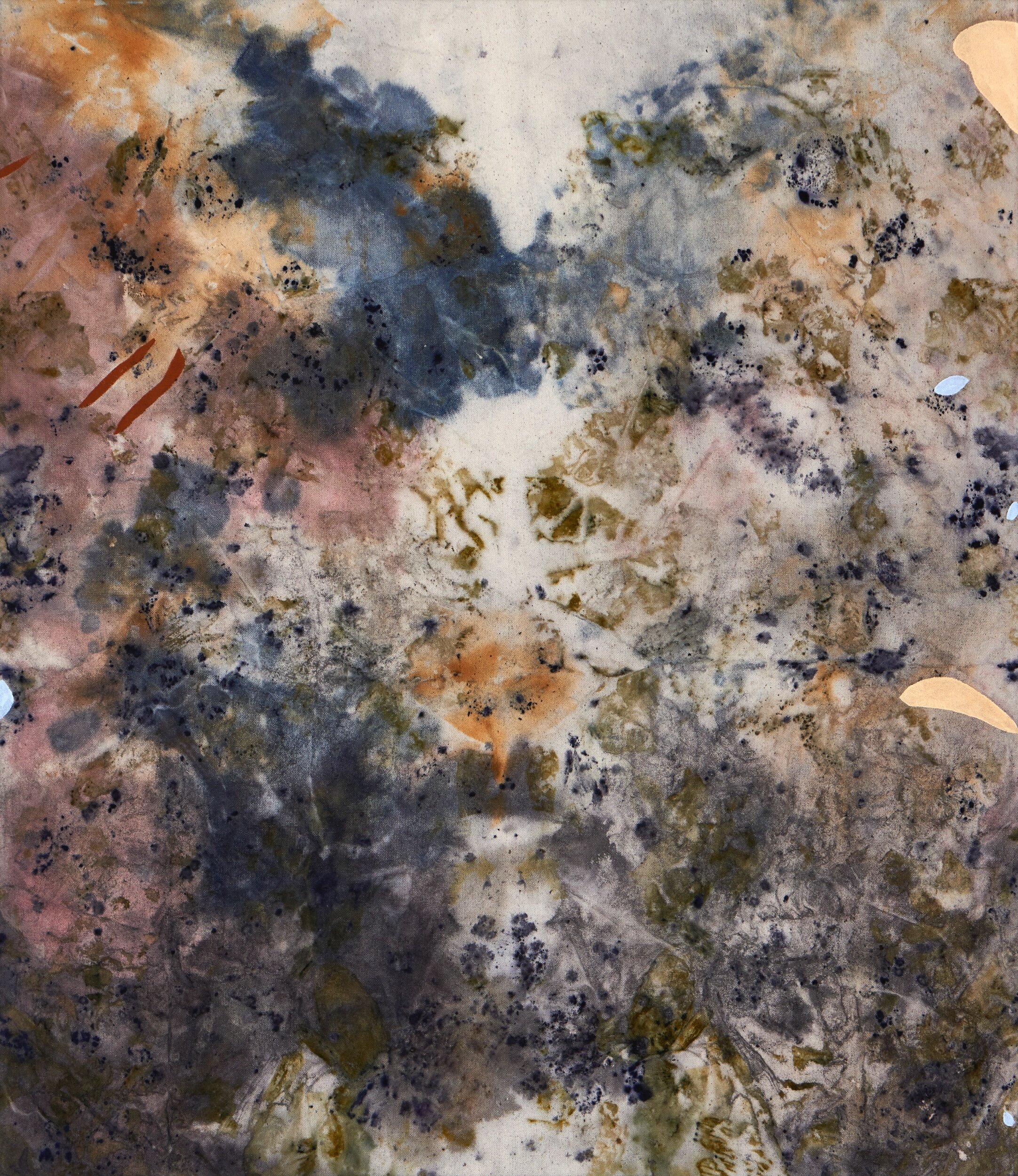 gk_2019_muscle memory_acrylic, rust sediments, and various plant materials on canvas_30 x 26.jpeg