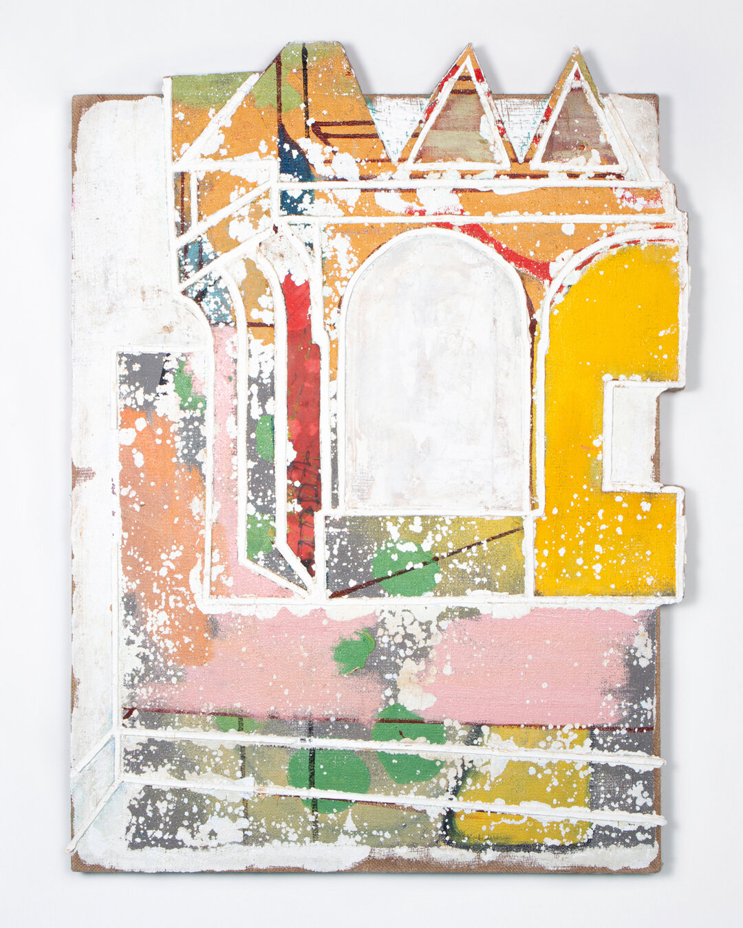  James Gardner,  Cubiculum II , 2021, oil, acrylic on burlap with gesso, 86 x 114 cm (34 x 45 ") 