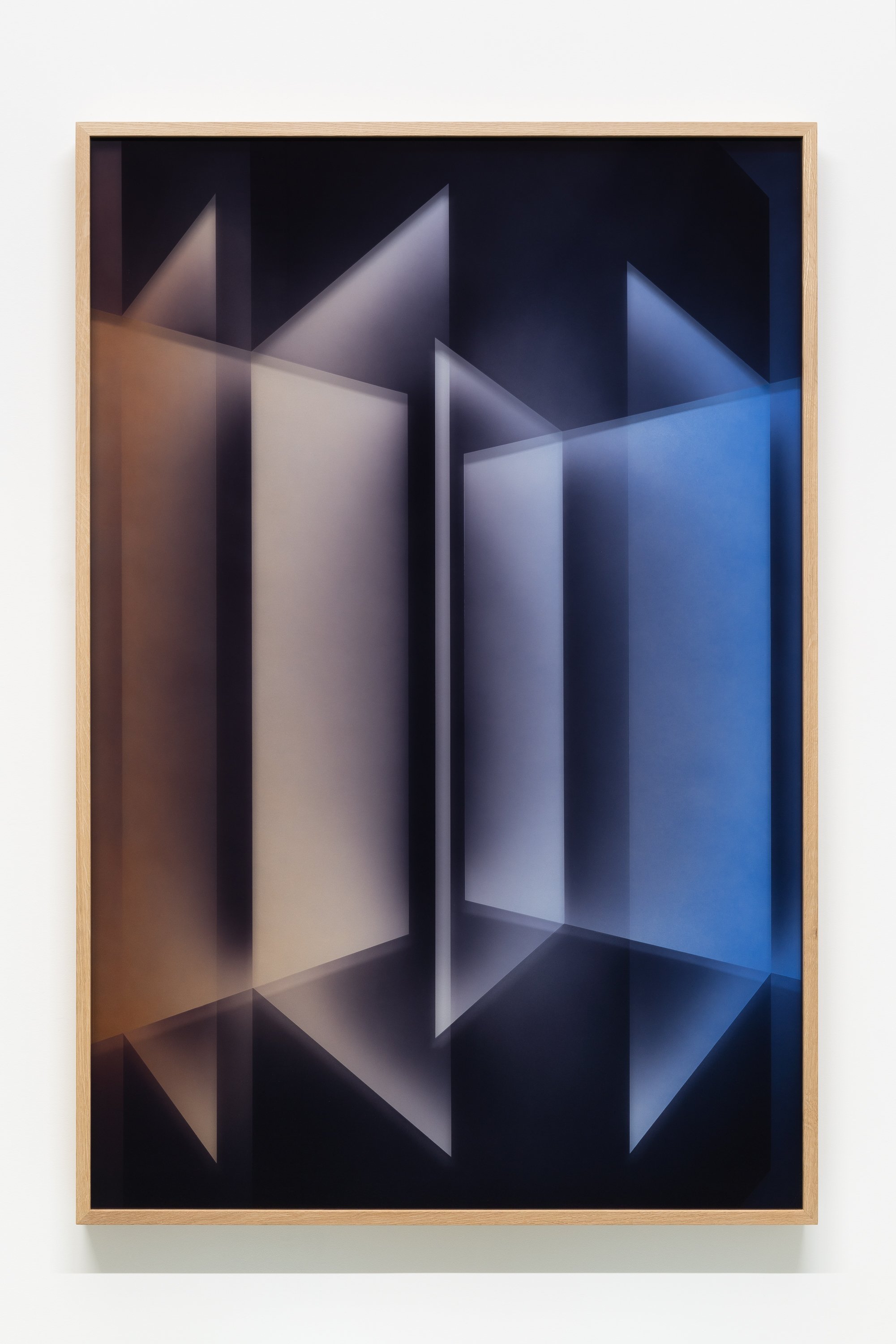  Justin Weiler,  Projection 1 , 2024, Ink on double glass, 150 x 100 cm (59.1 x 39.4 ") 