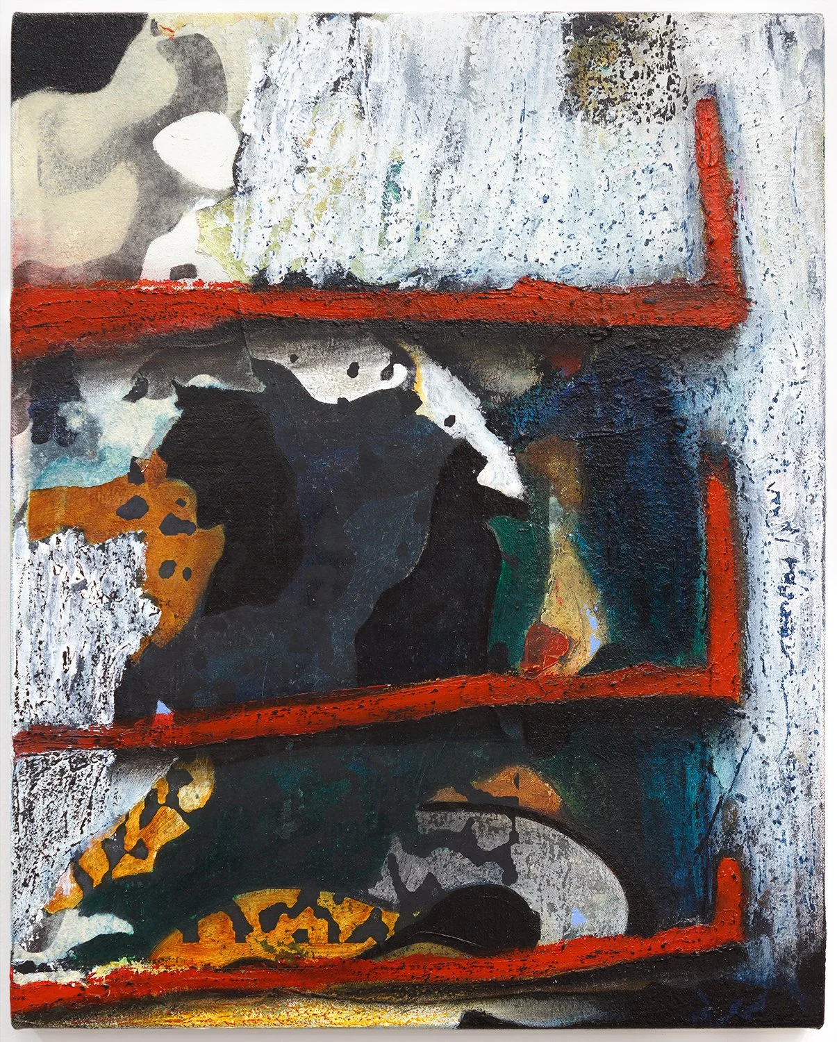  Laurent Le Bel-Roux,  Step by Step , 2025, Acrylic, pastel, watercolor, acrylic transfer, 44.5 x 35.6 cm (17.5 x 14 ") 