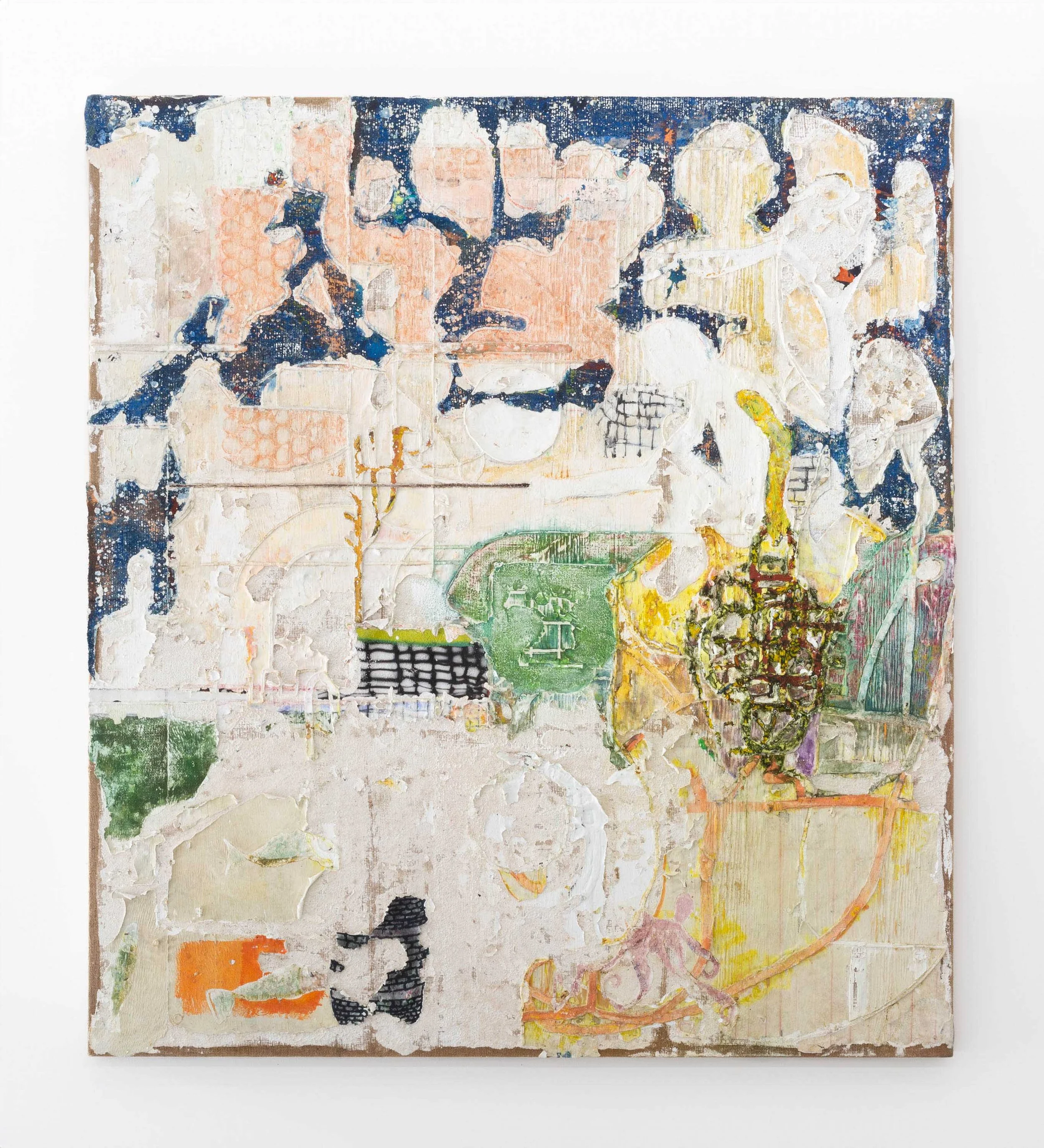  James Gardner,  Saint James Fishing , 2025, Oil and acrylic on burlap, 182.9 x 165.1 cm (72 x 65 ") 