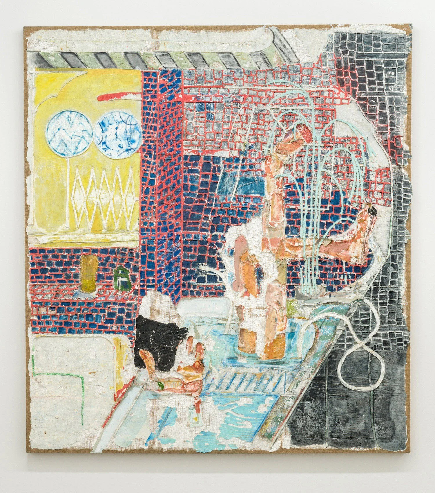  James Gardner,  The Largest Bath , 2024, Oil, acrylic on burlap with gesso, 182.9 x 165.1 cm&nbsp; (72 x 65 ") 