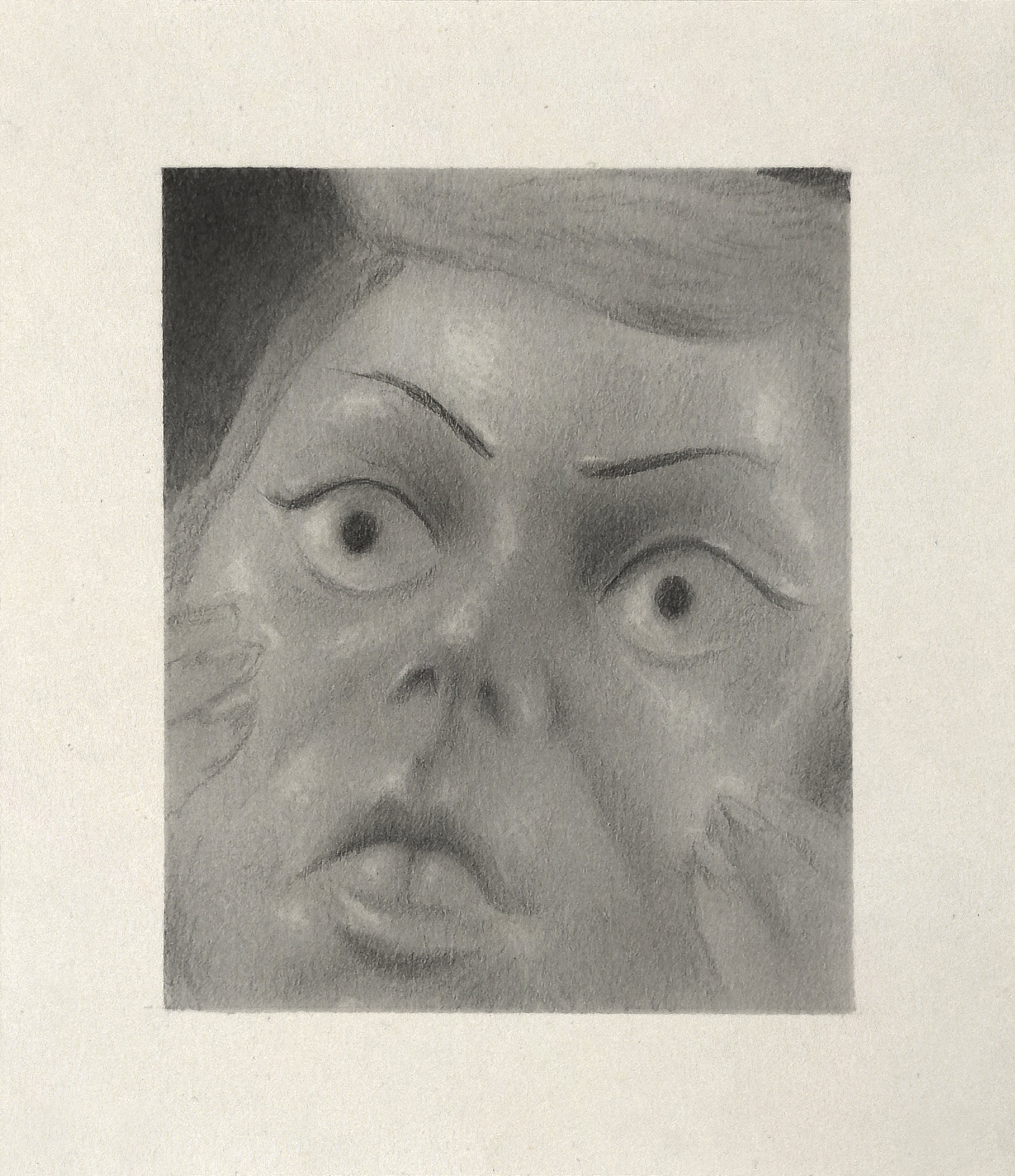 Arta Ajeti,  Idol , 2025, Graphite on paper, 12 x 10.5 cm 