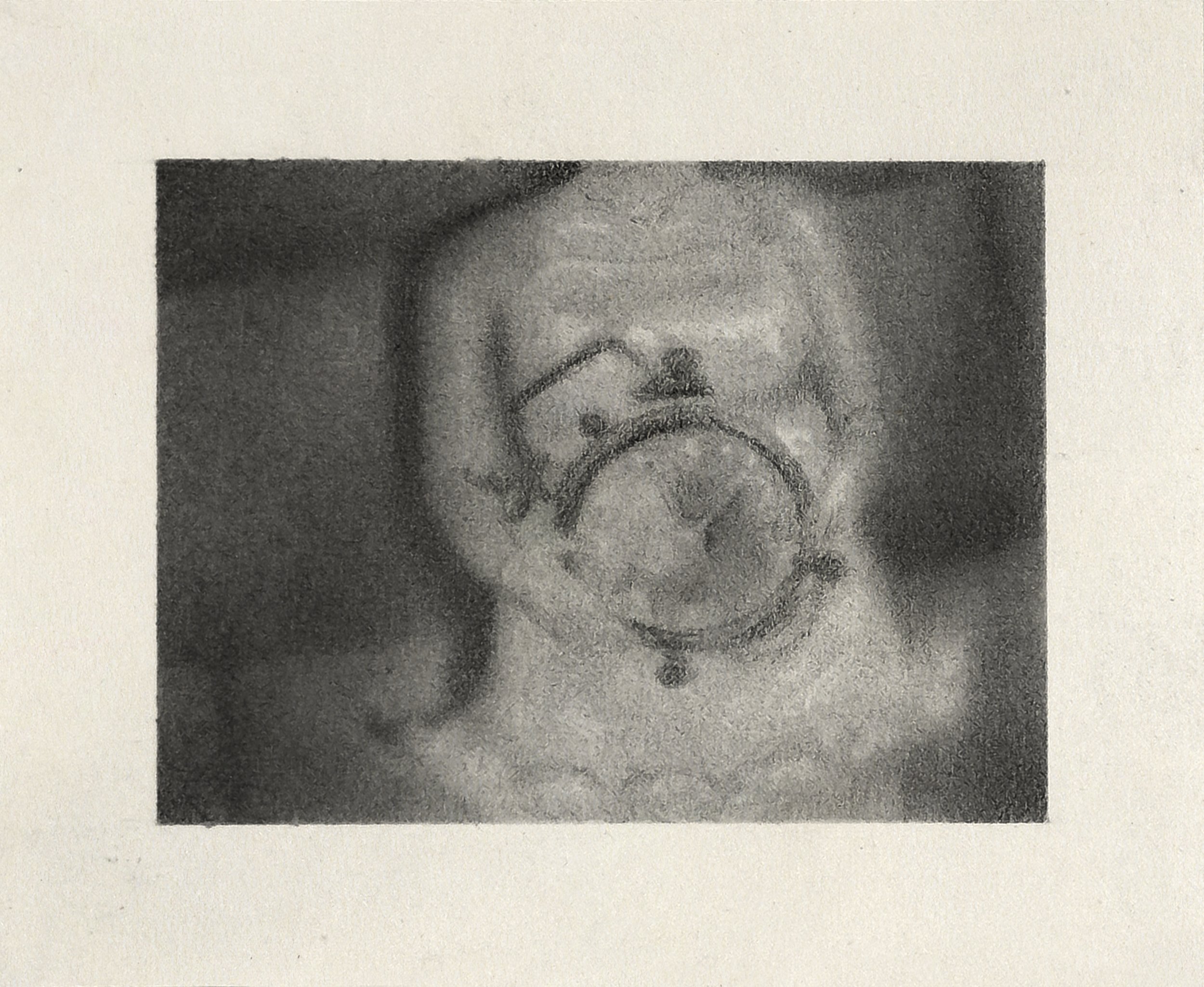  Arta Ajeti,  Intermission , 2025, Graphite on paper, 11 x 13 cm 