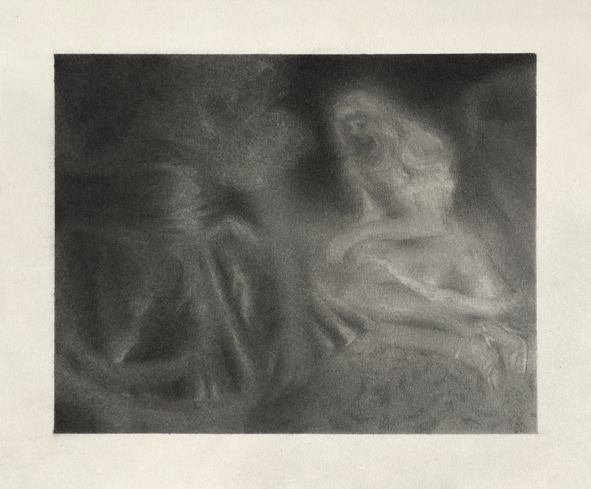  Arta Ajeti,  Shift II , 2025, Graphite on paper, 15 x 19 cm 