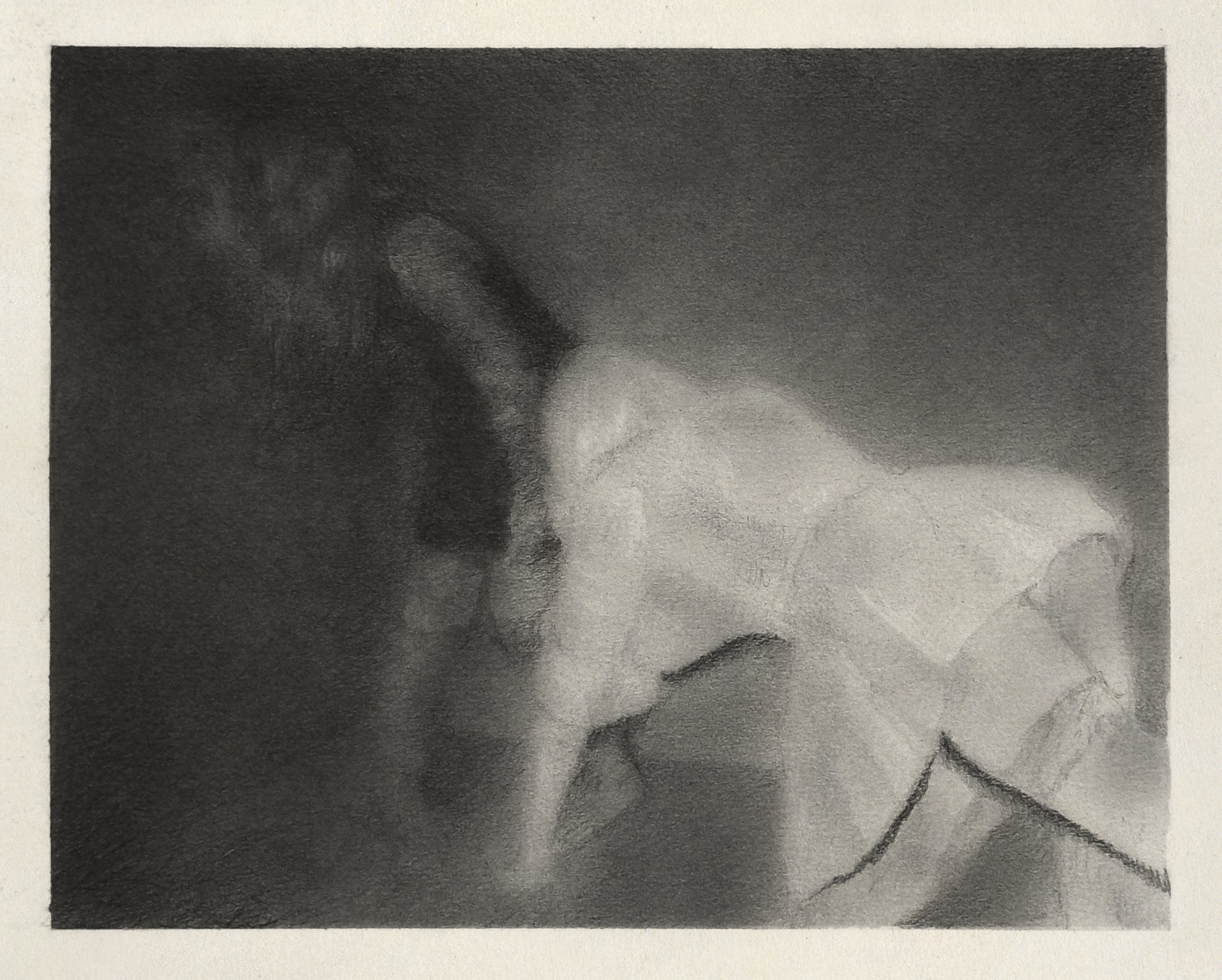  Arta Ajeti,  Tight Ship , 2025, Graphite on paper, 15 x 19 cm 