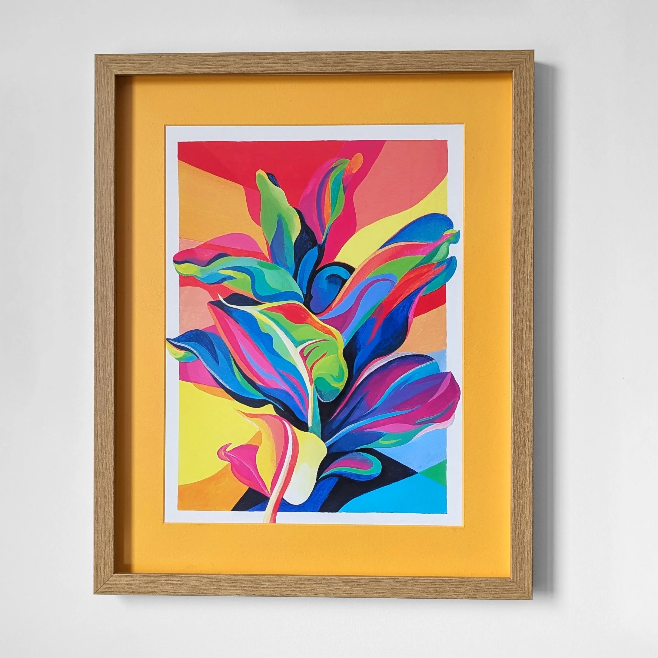 Foliage with frame and yellow mat_2.jpg