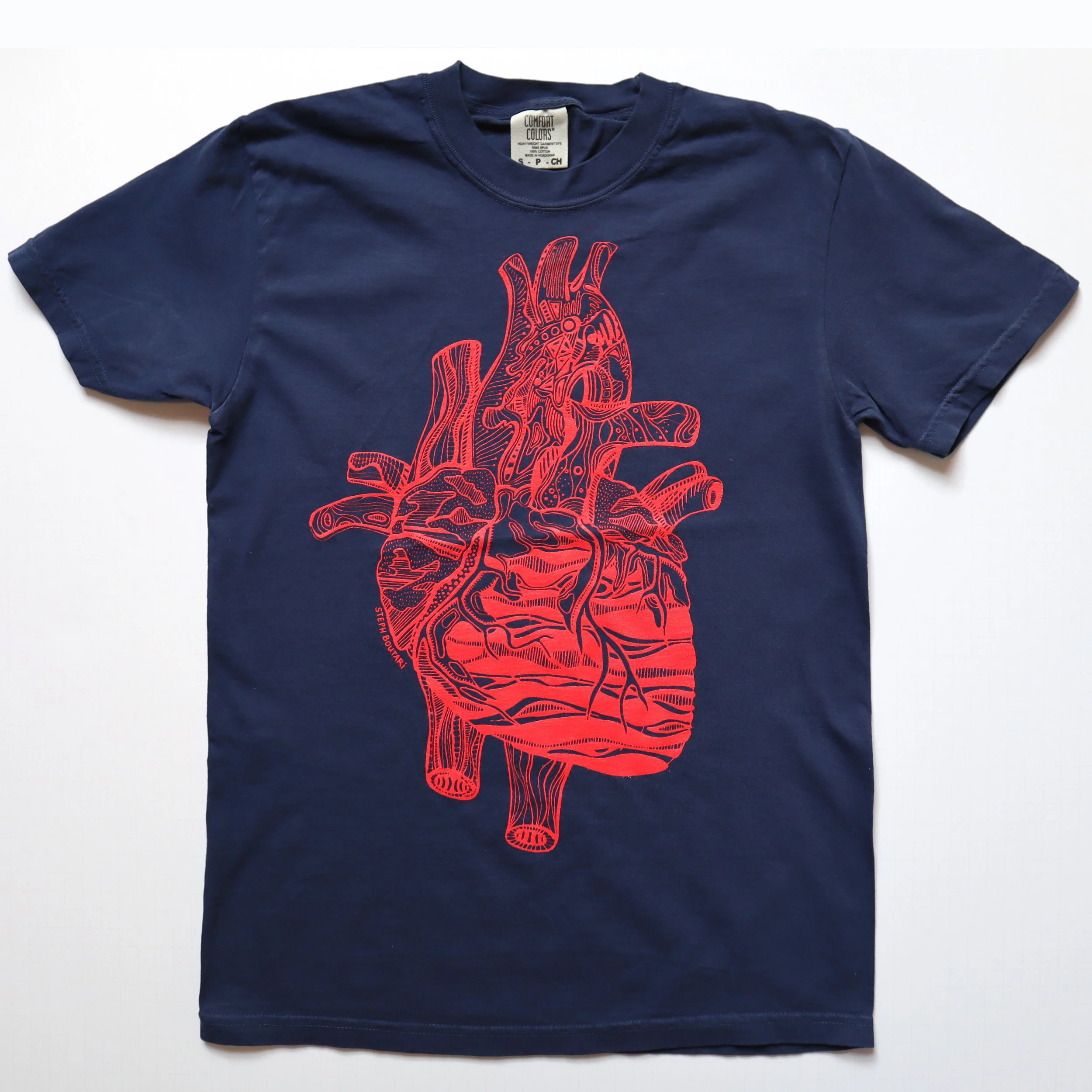 BIG HEART TEE - NAVY