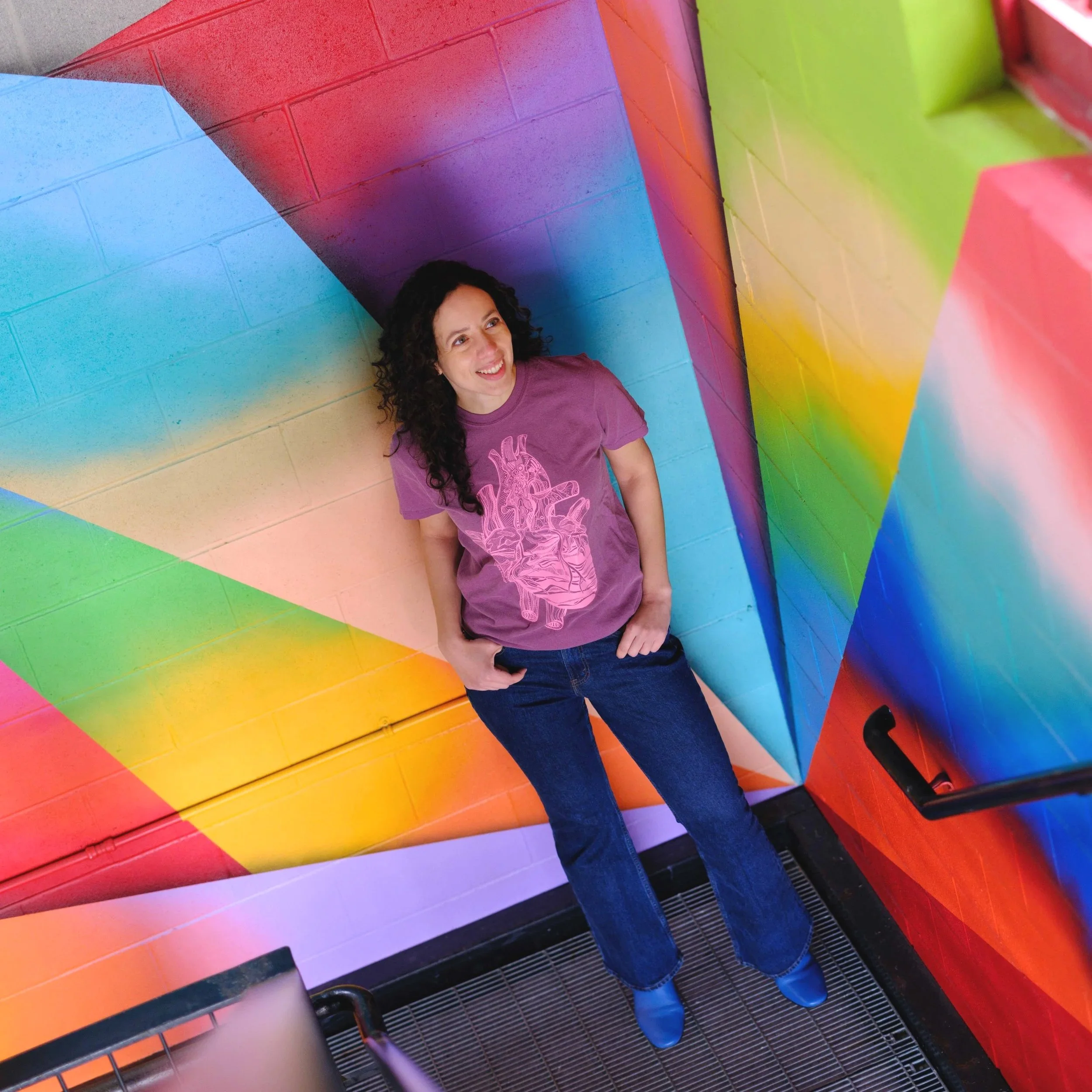 BIG HEART TEE - BERRY