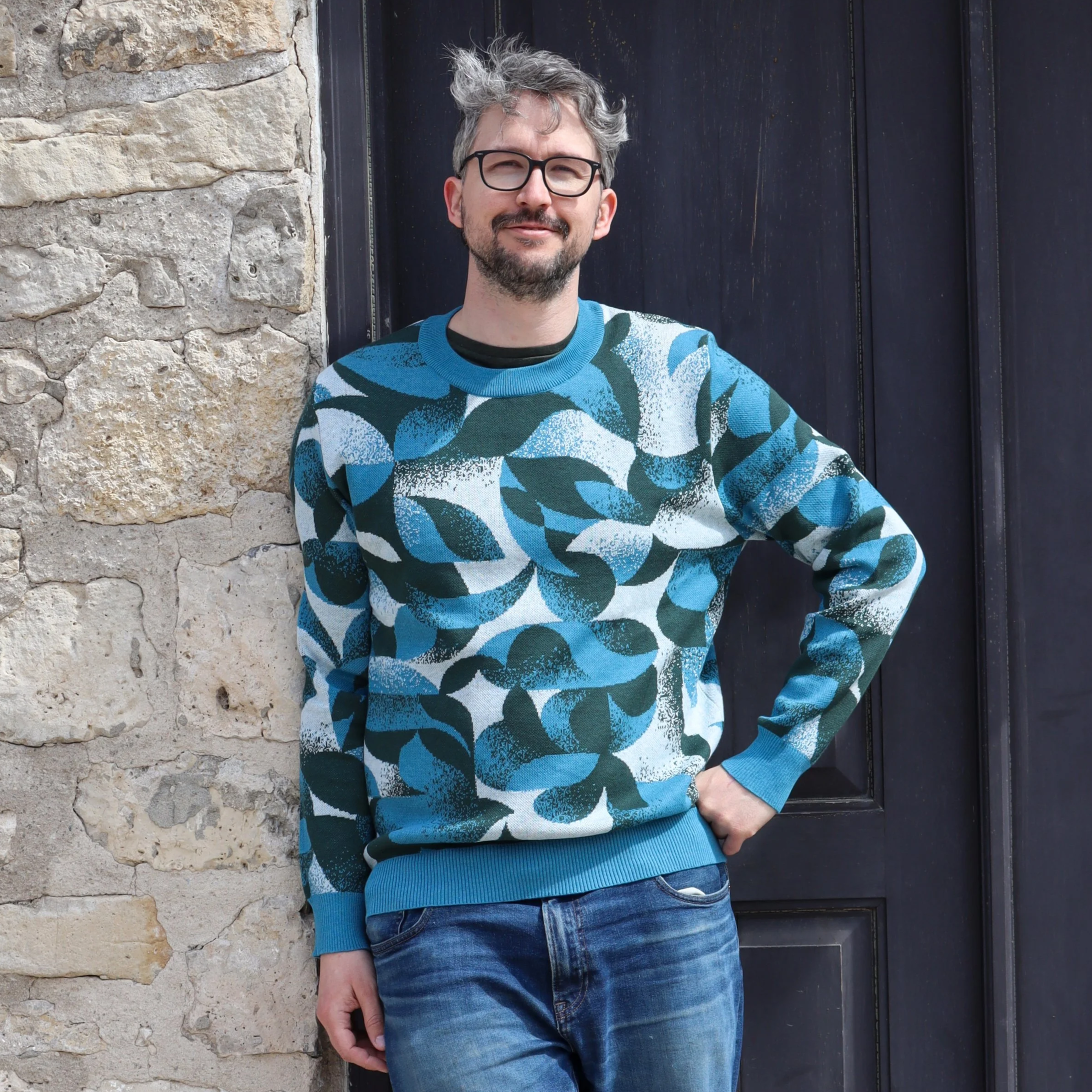 PETALS KNIT SWEATER - PINE