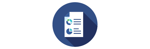 icon of report with pie charts