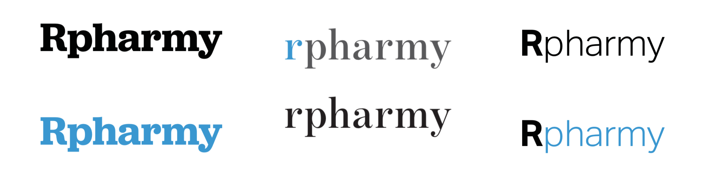 These were the three wordmarks I created shown to the client