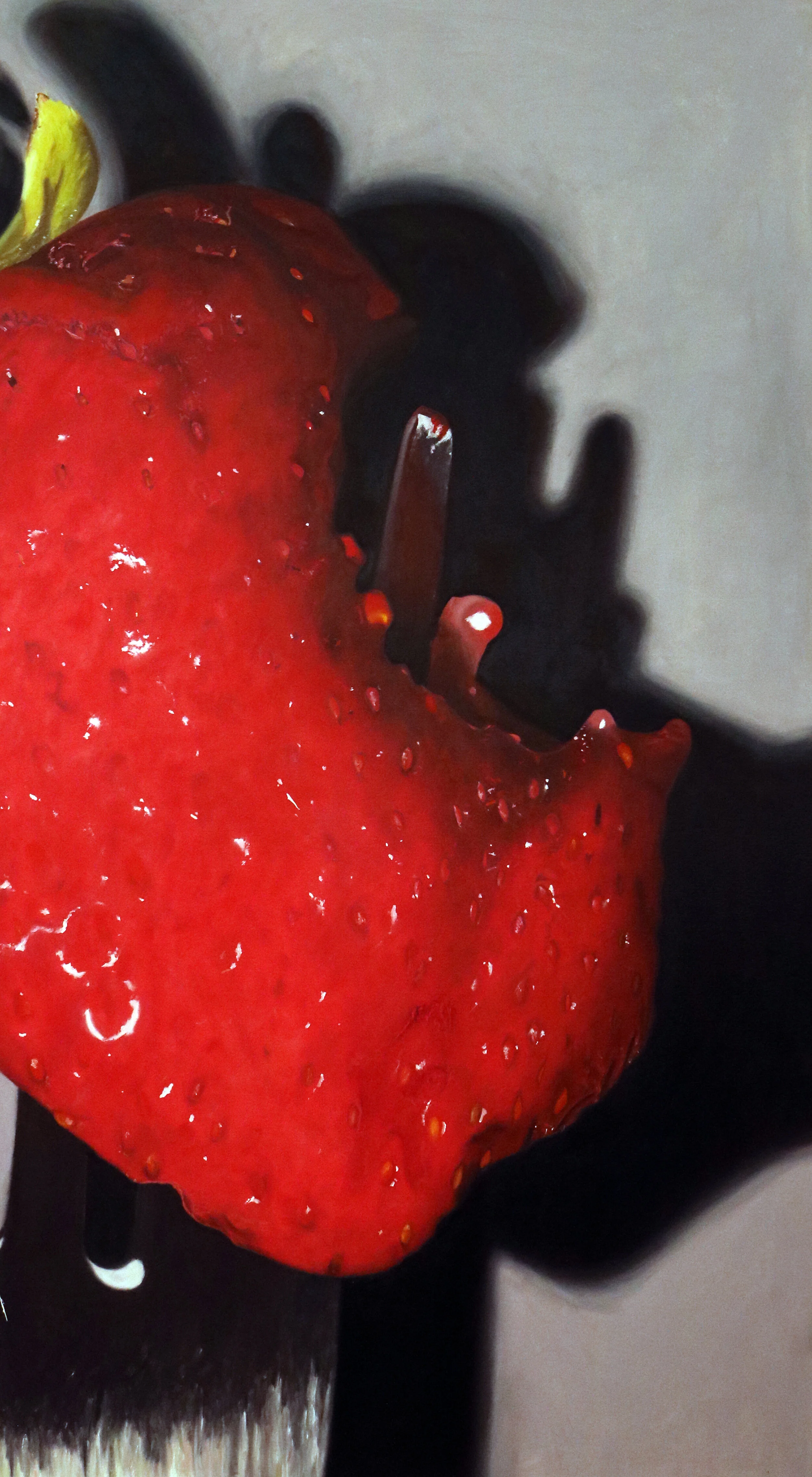 3’6” x 5’ Uncanny Strawberry - Built and stretched canvas