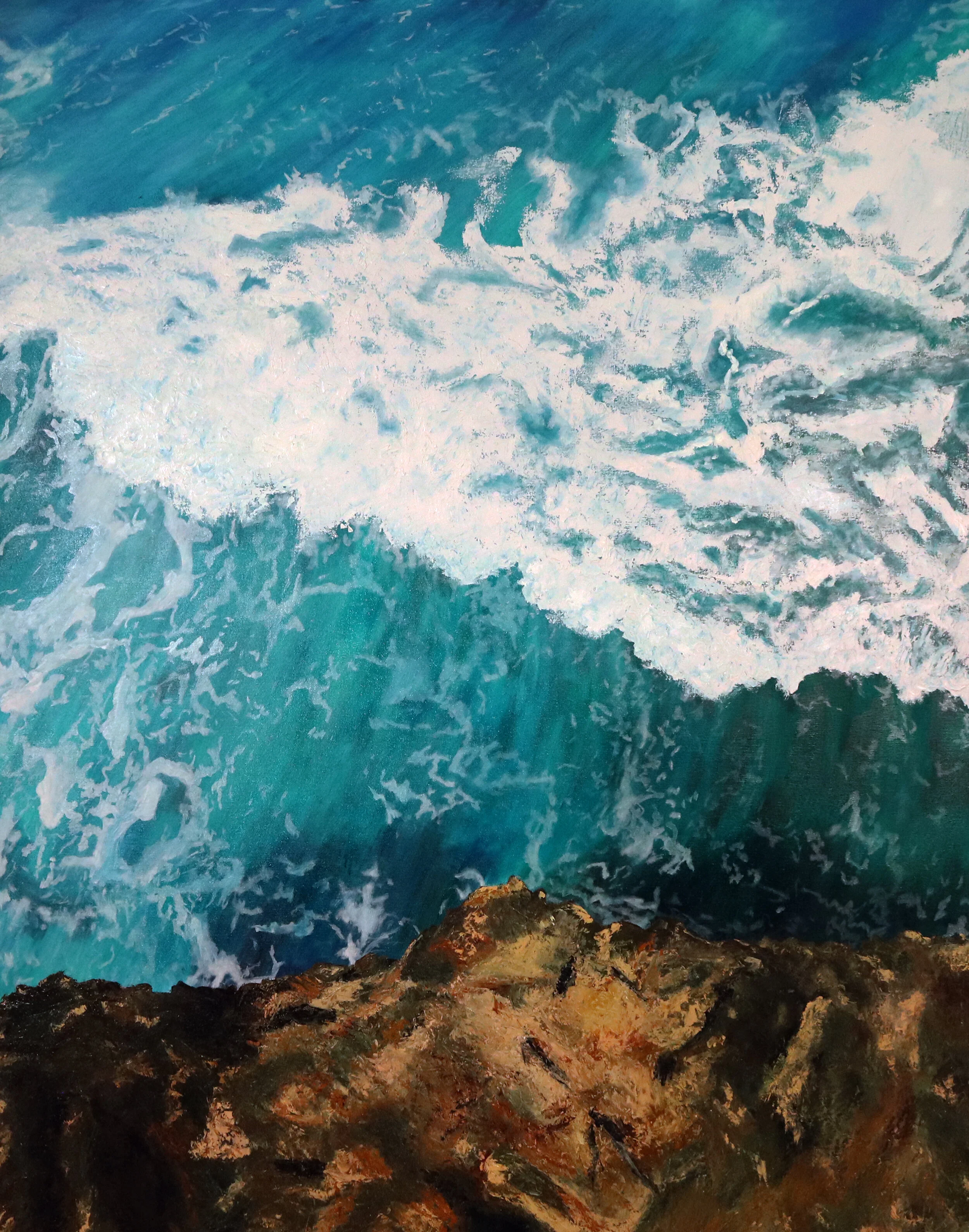 4’ x 5’ Expansive Ocean - Built and stretched canvas