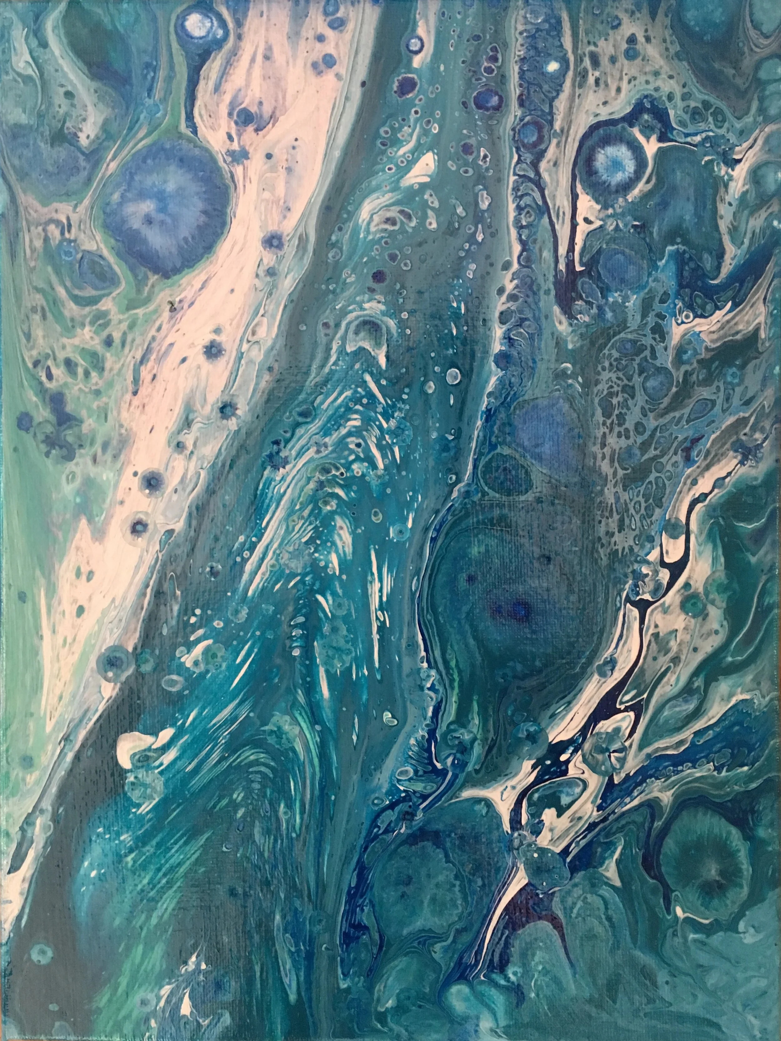 11” x 14" on canvas - Acrylic pour