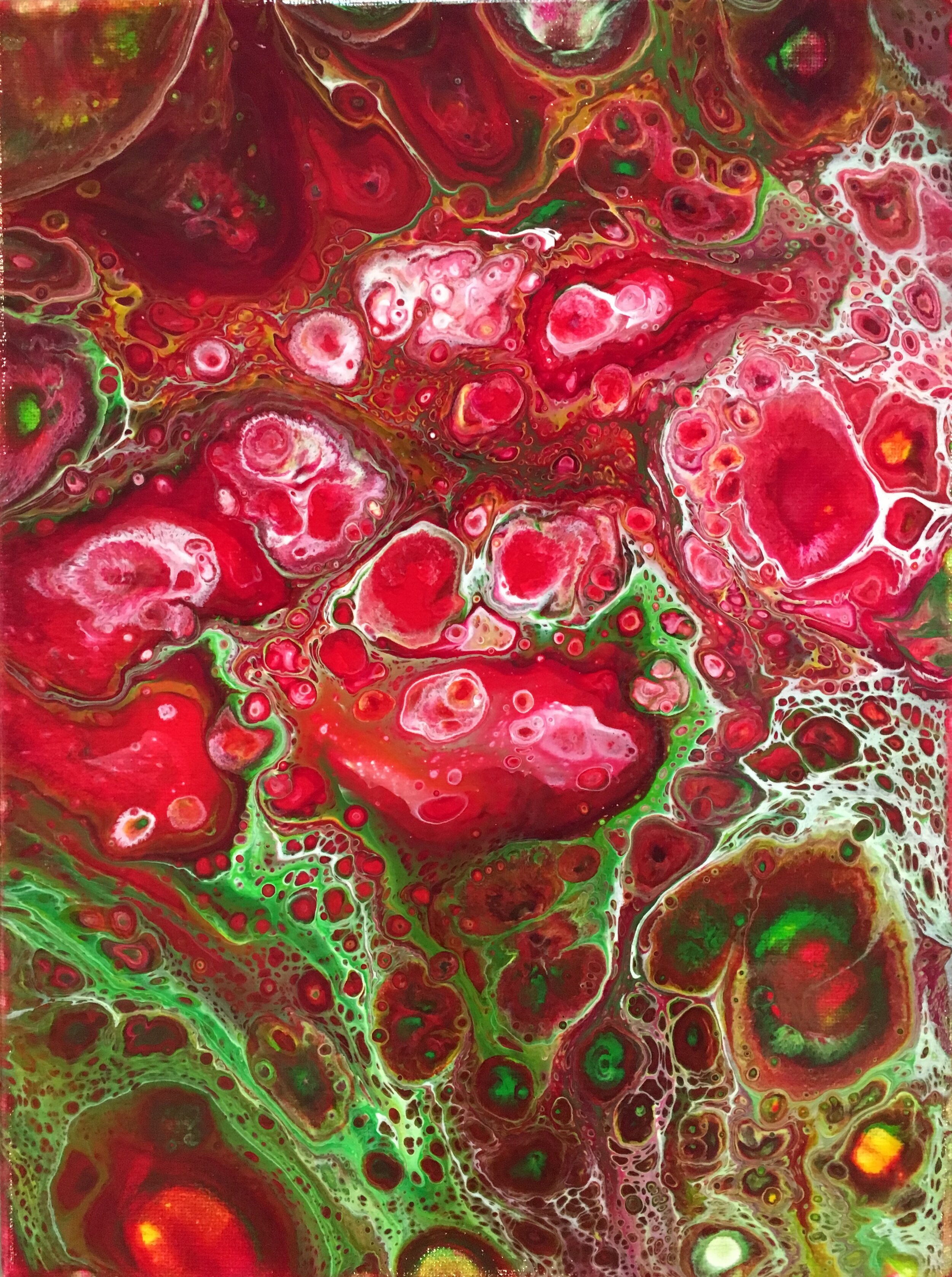 11” x 14" on canvas - Acrylic pour