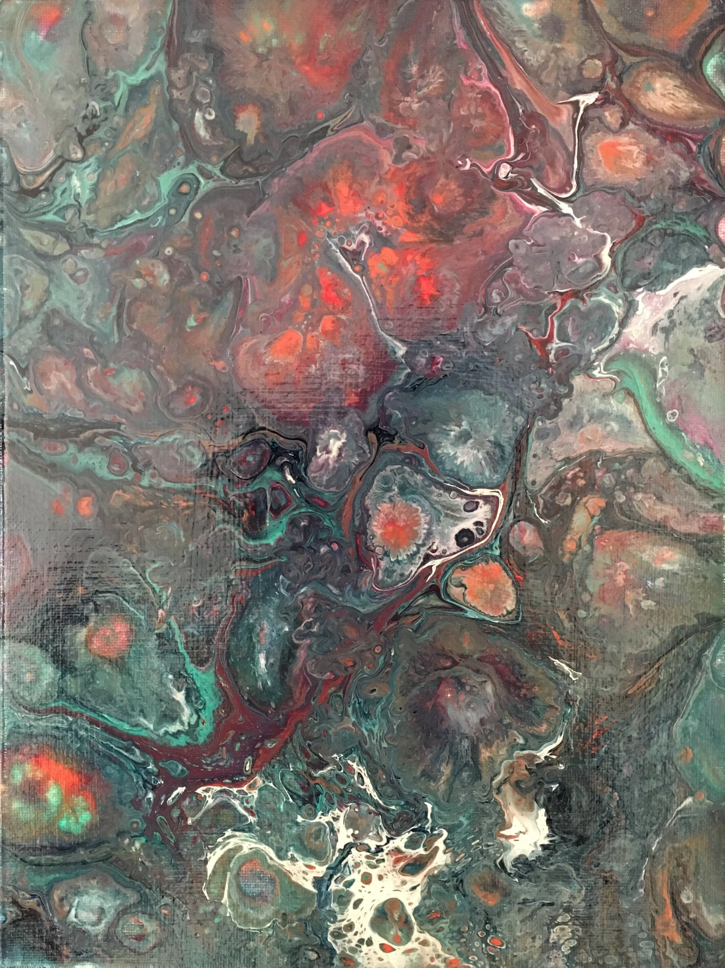 11” x 14" on canvas - Acrylic pour