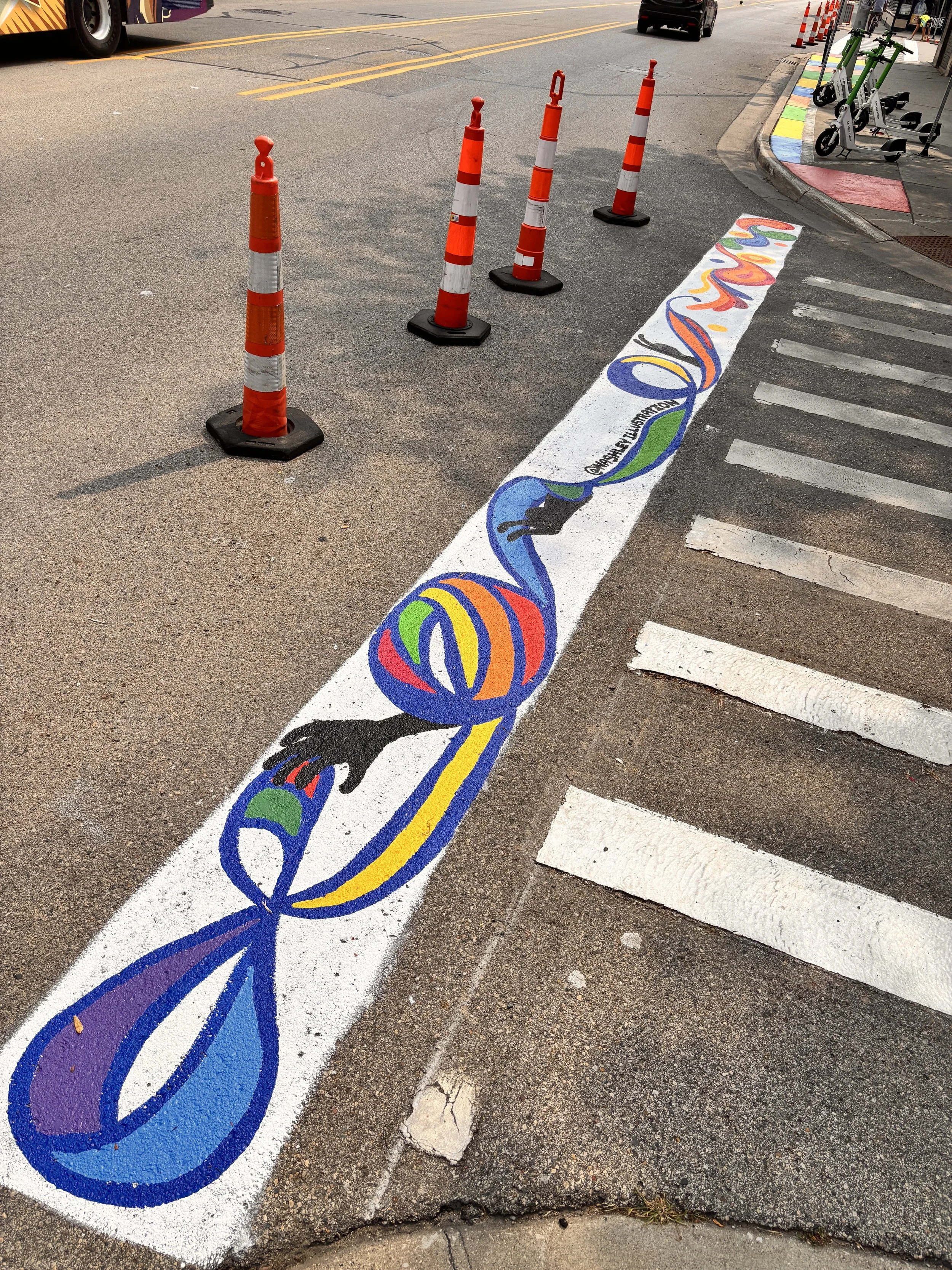 Creston Neighborhood Clean-up - Coit and Plainfield Crosswalk Mural