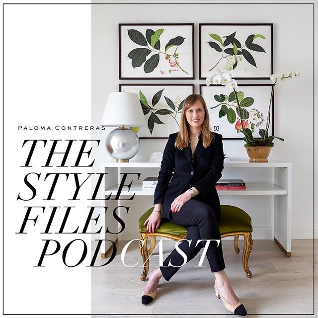 Today is the day!! @palomacontrerasdesign has launched her new podcast, The Style Files, and we are so excited!!! Tune in today and listen to the first 5 episodes featuring Bunny Williams @bunnys_eye, Mark D. Sikes @markdsikes, Jeffrey Bilhuber @jeff