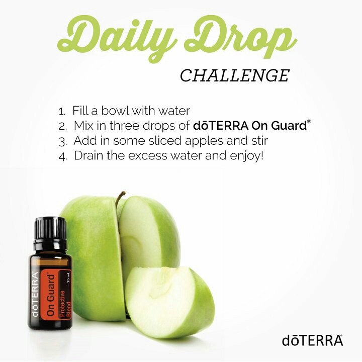 Spice up some sliced apples using doTERRA OnGuard essential oil