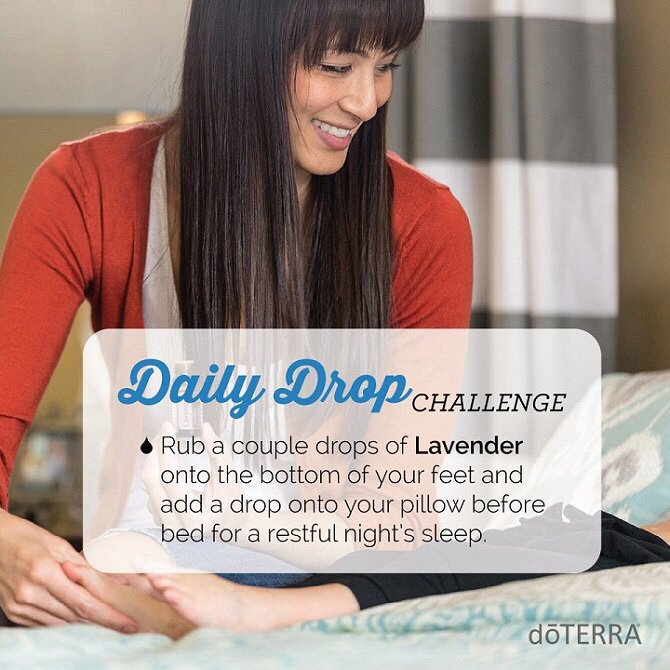 Use doTERRA Lavender essential oil to help you get a restful night's sleep