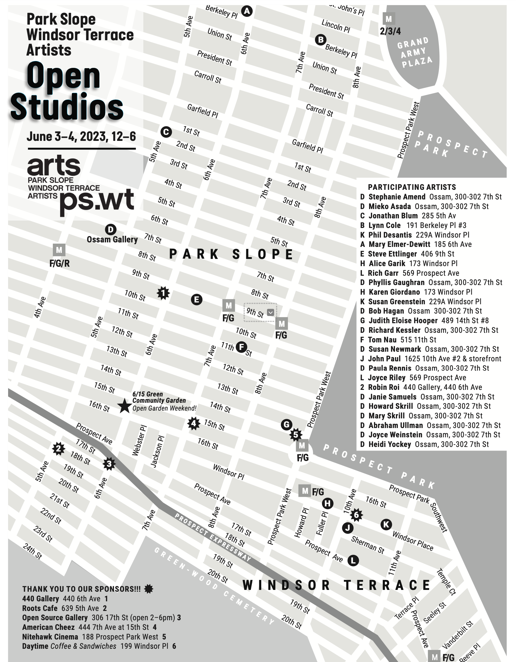 Open Studio 2023 Map/Other Art Fair